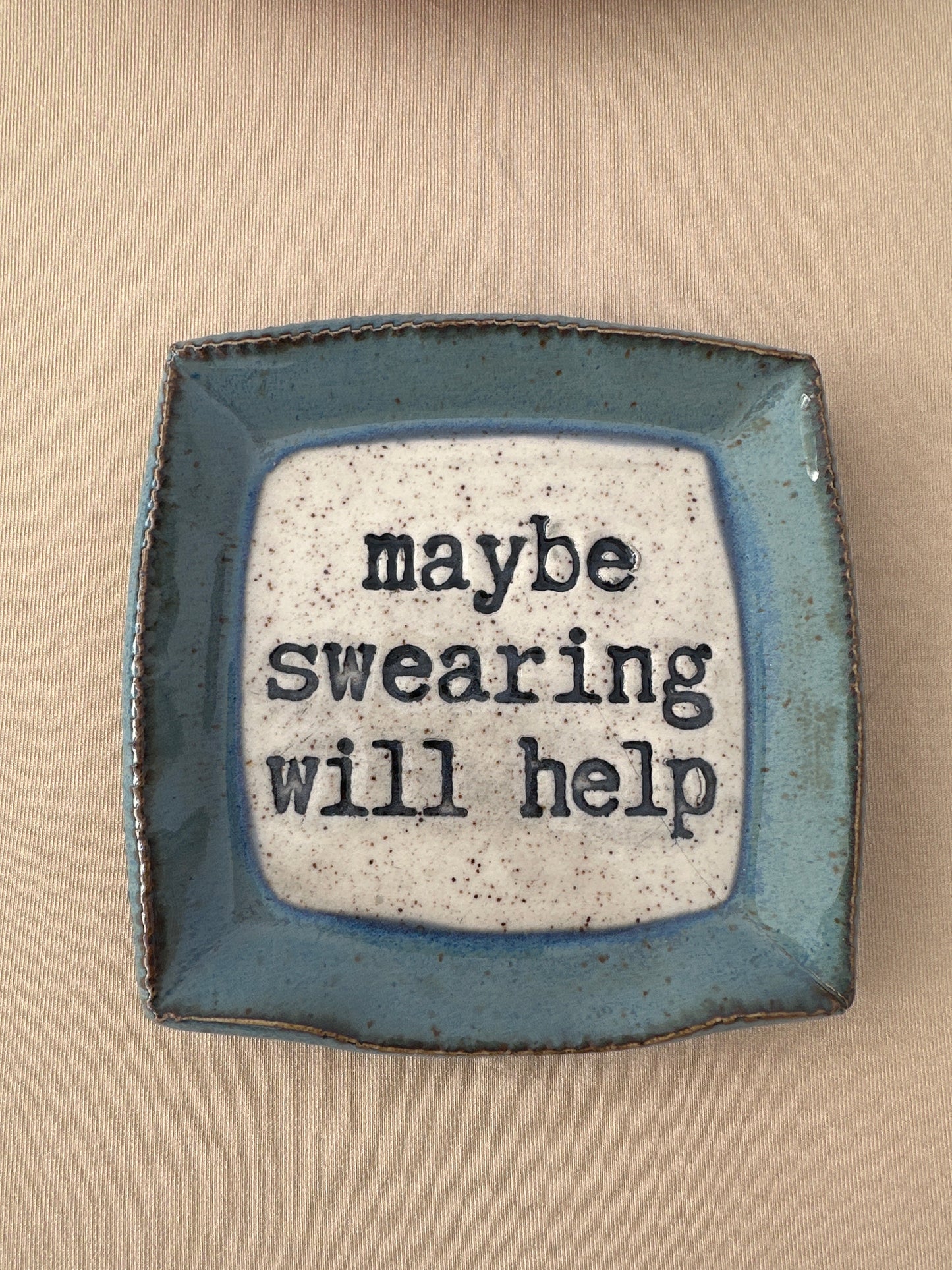 Spoon Rest Square - Maybe swearing will help - multiple colors