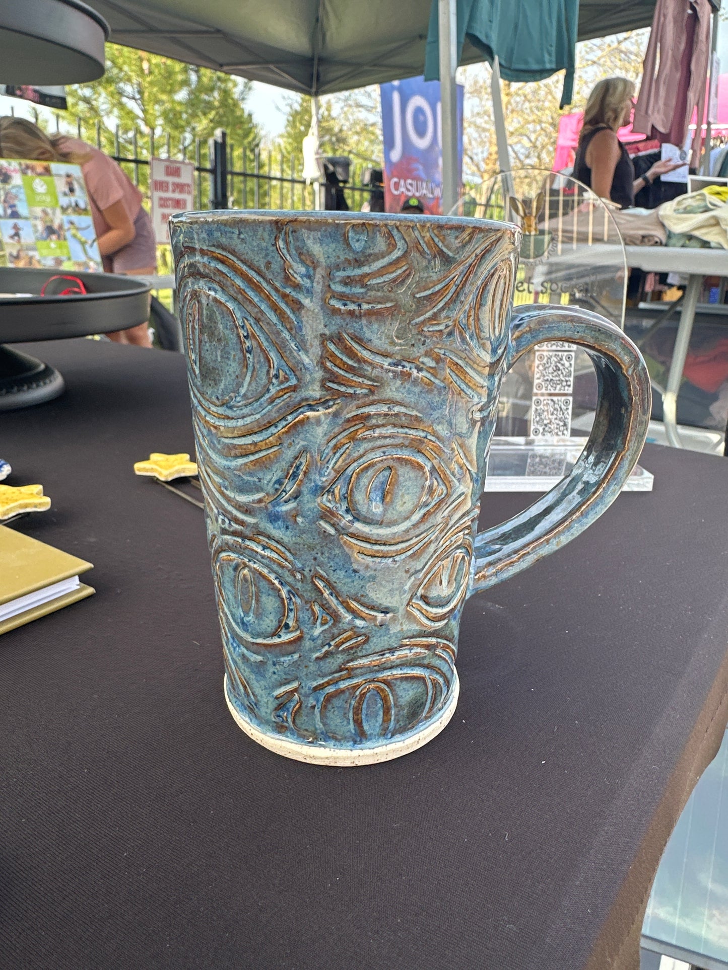 Mug 16 oz - Textured Eyes - Multiple colors
