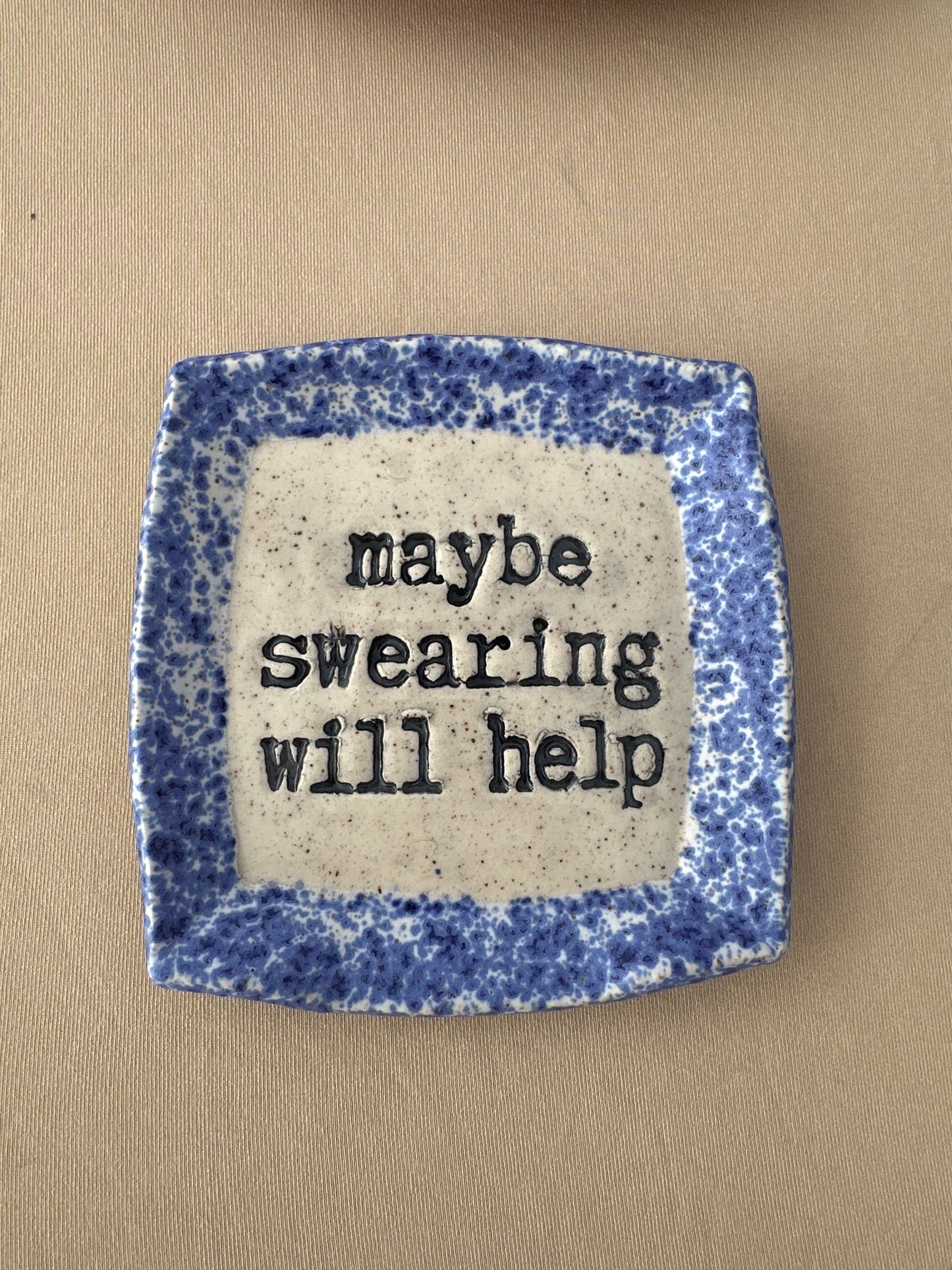 Spoon Rest Square - Maybe swearing will help - multiple colors