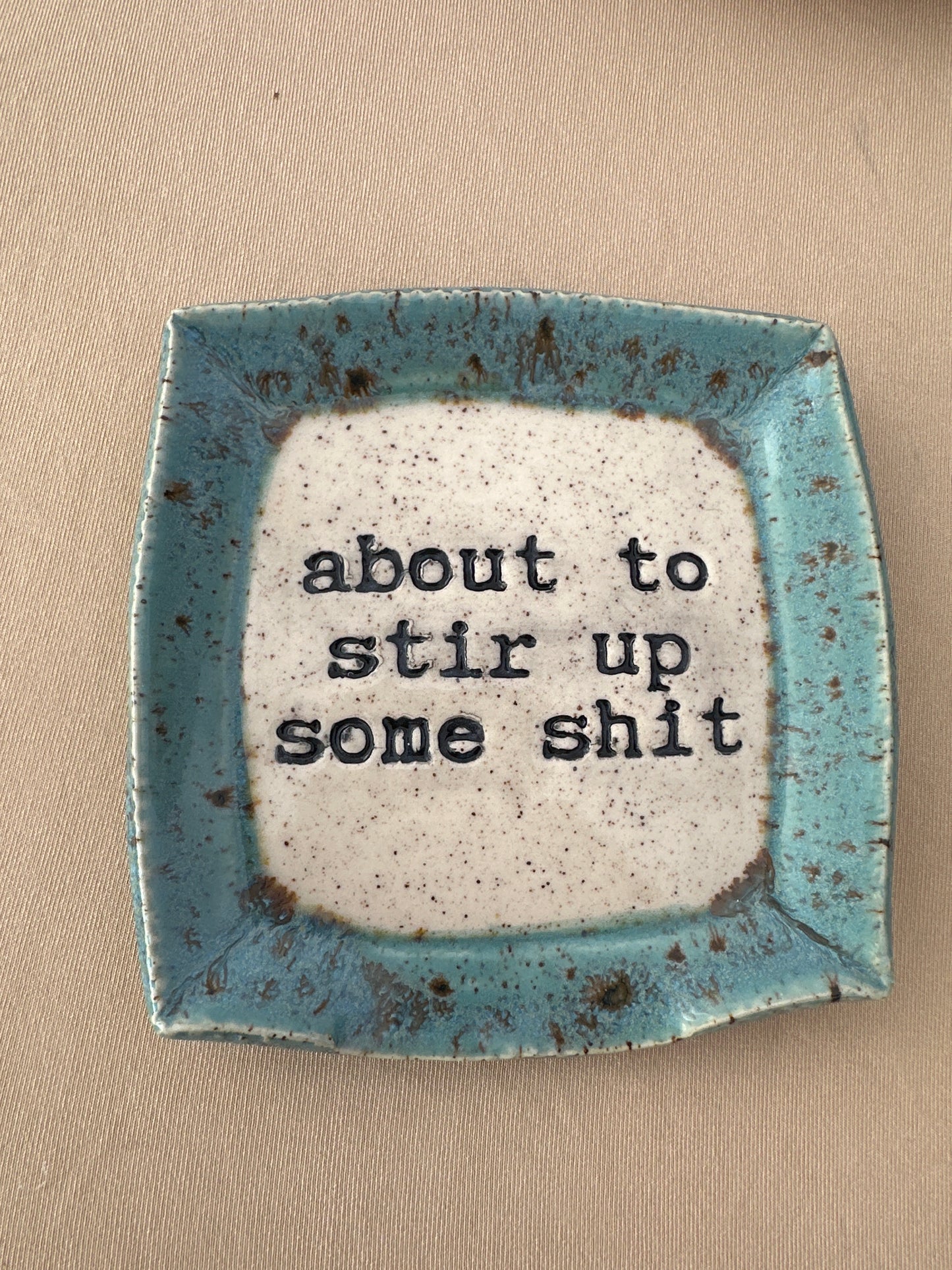 Spoon Rest Square - About to stir up some shit - multiple colors