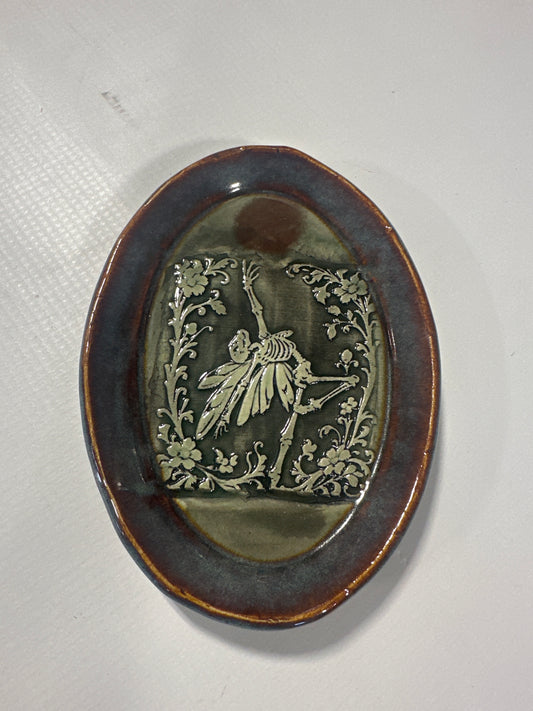 Oval Dish - Fairy Skeletons - multiple colors