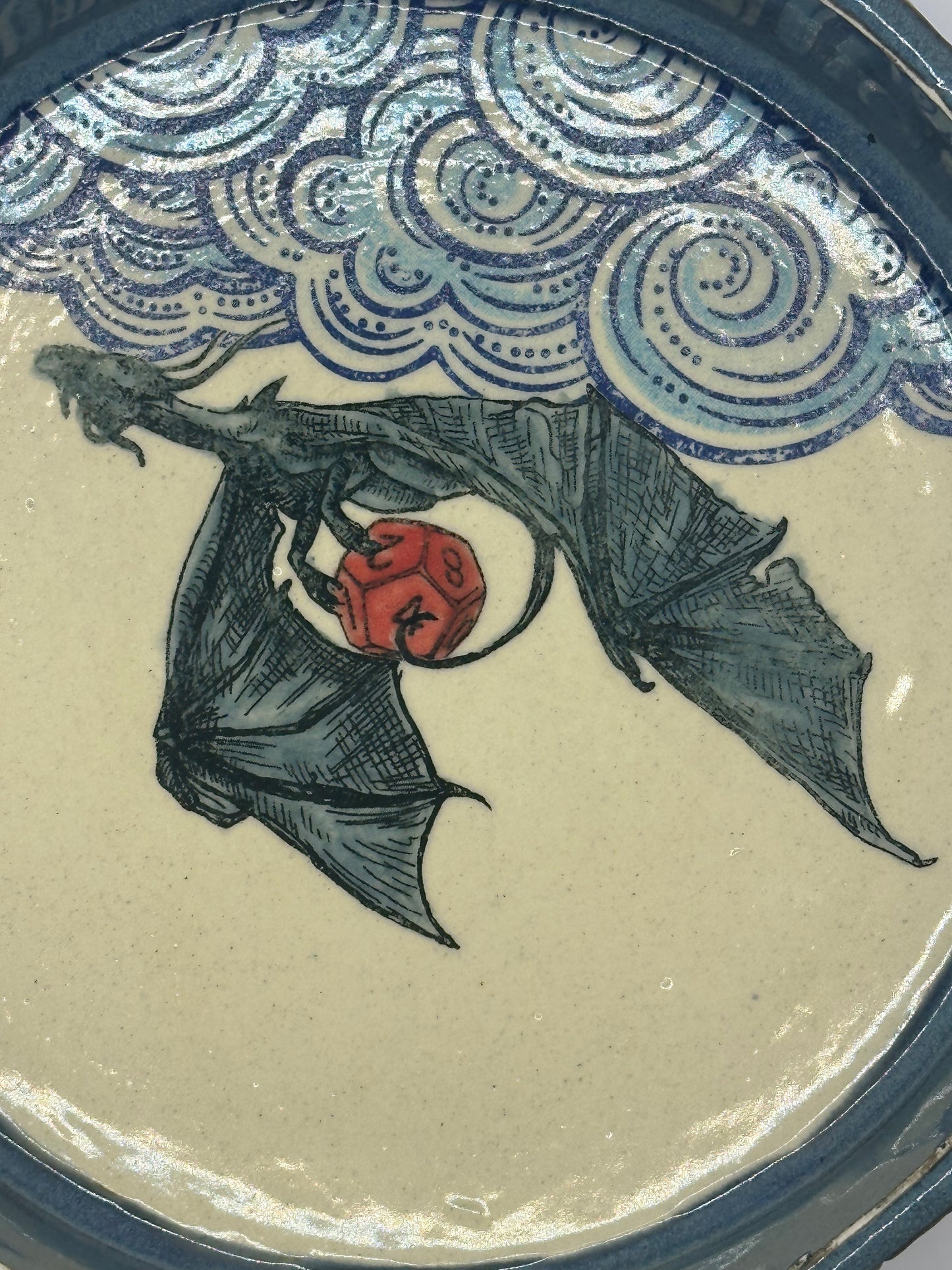 Dice Tray - Flying Dragon - Blue (Includes set of dice)