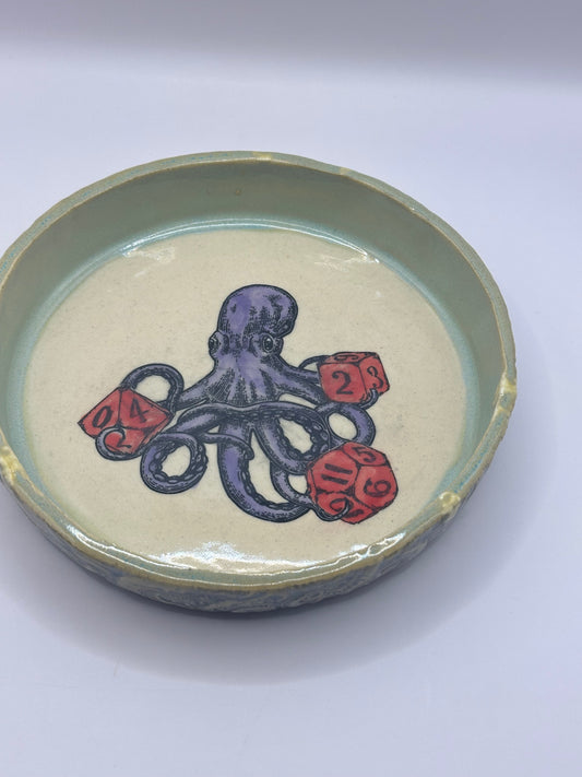 Dice Tray - Purple Octopus - Sand & Sea (Includes set of dice)