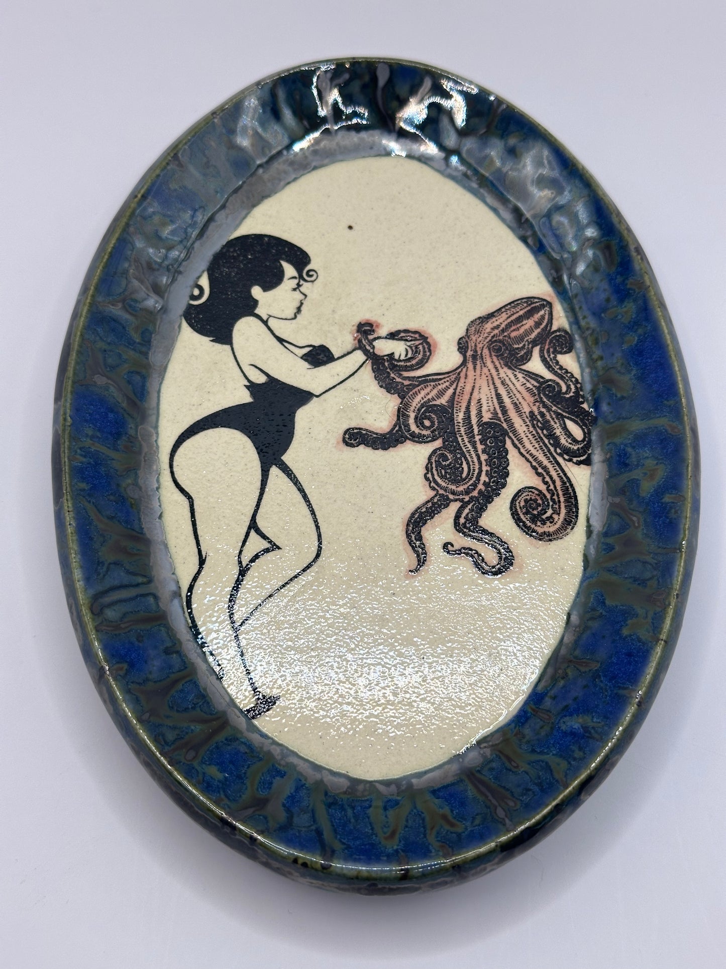 Oval Dish - Pinup & Octopus - multiple designs