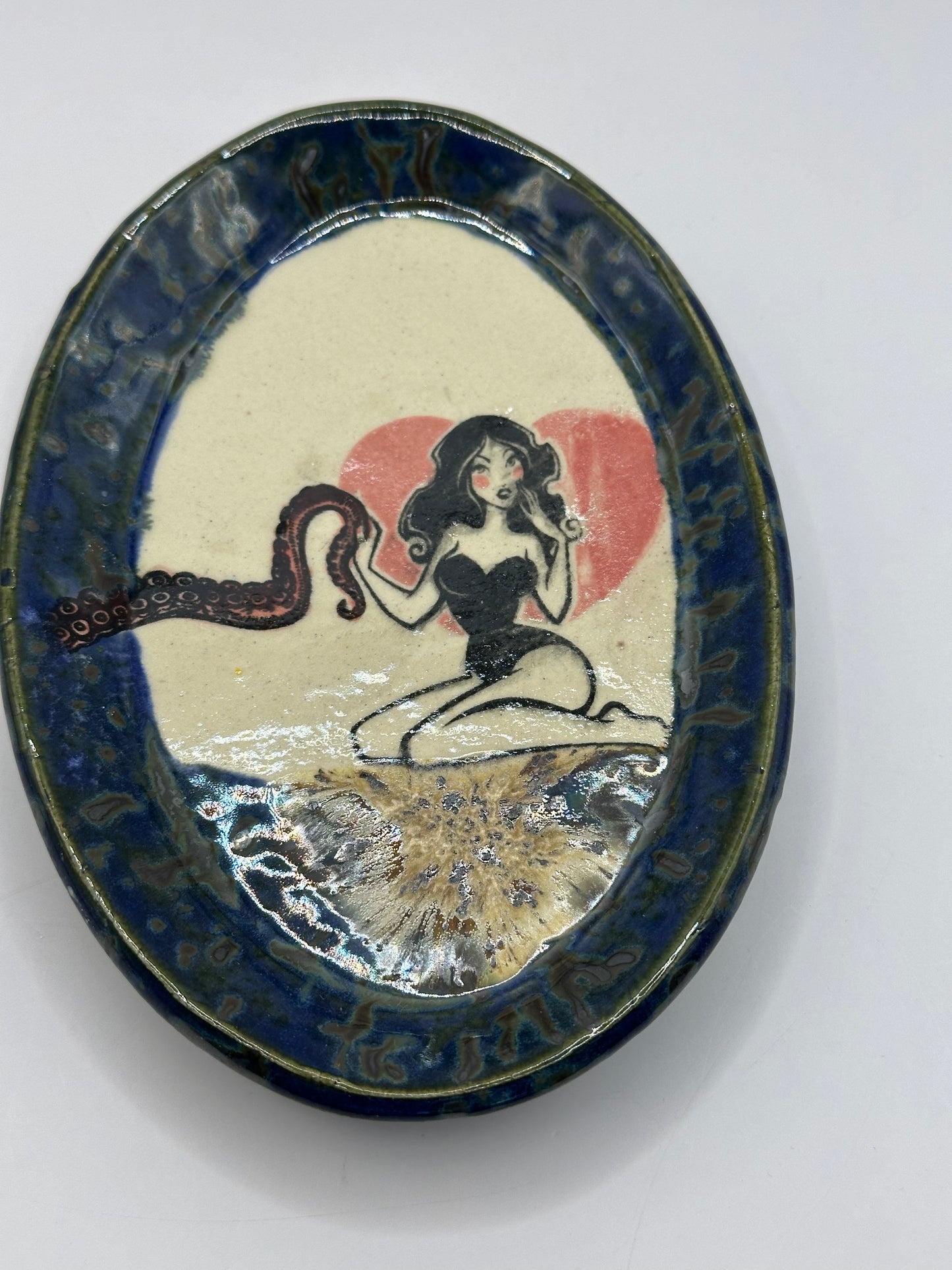 Oval Dish - Pinup & Octopus - multiple designs