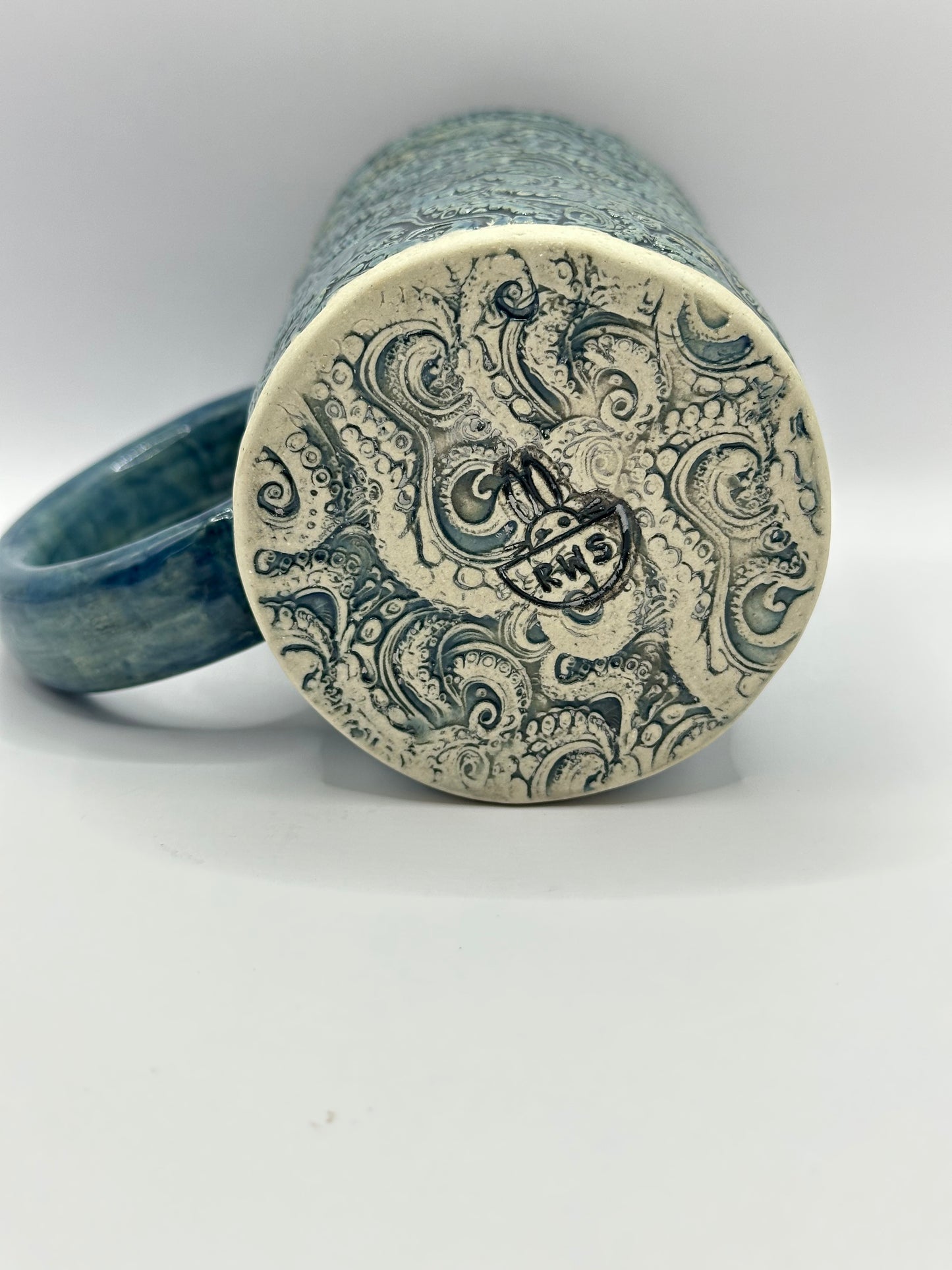 Mug 16 oz - Blue Textured Octotangle