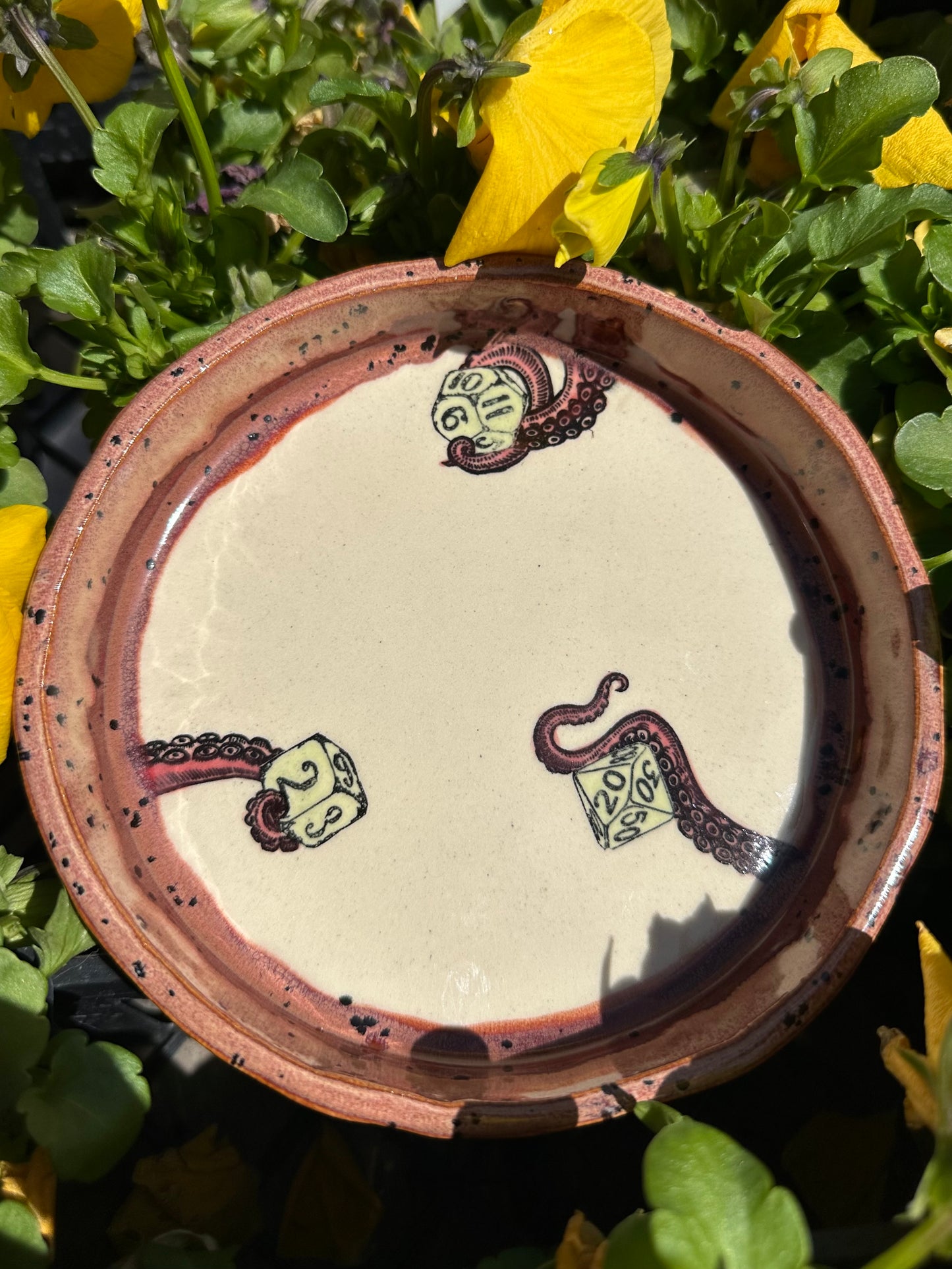 Dice Tray - Octopus Tentacles Peppered Plum (Includes set of dice)