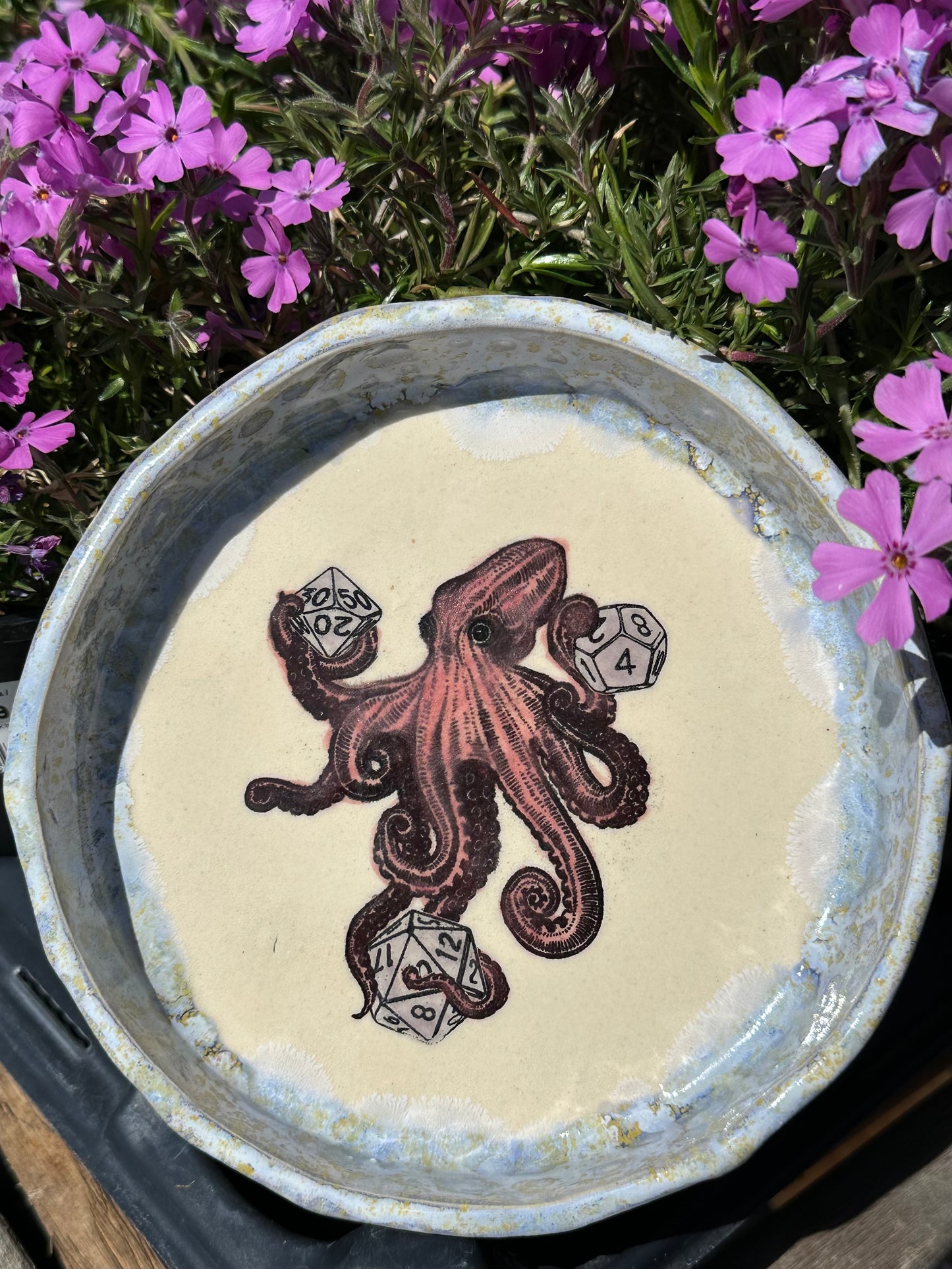 Dice Tray - Octopus Blue Hydrangea (Includes set of dice)