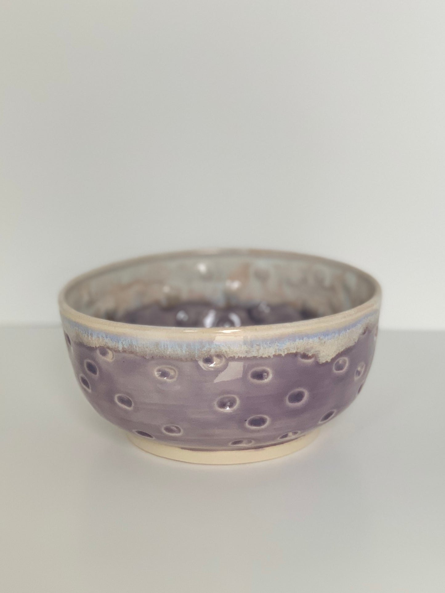 Bowl - Grape & White Pebble