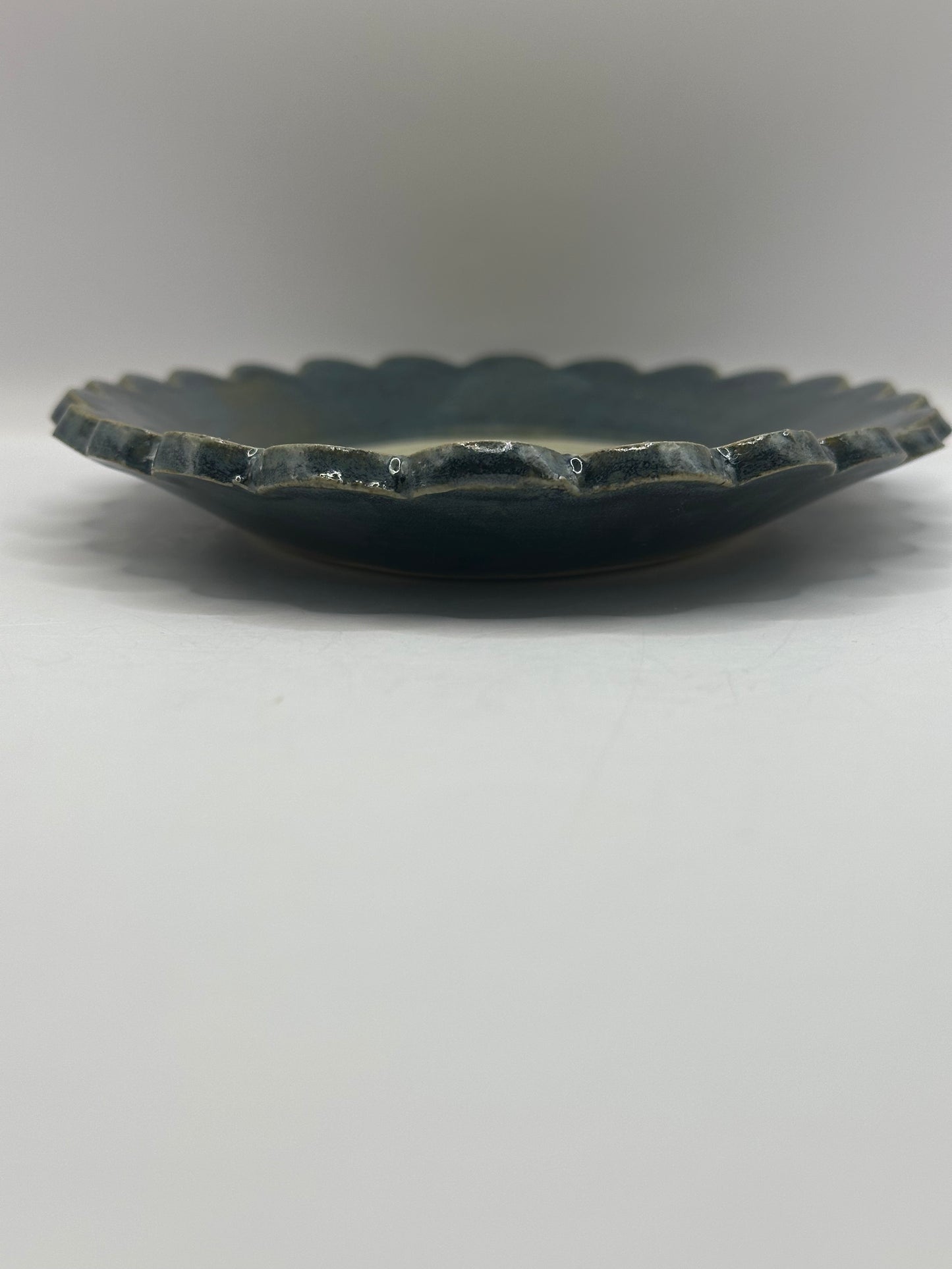 Oval Scalloped Dish - Wendigo - Smoke
