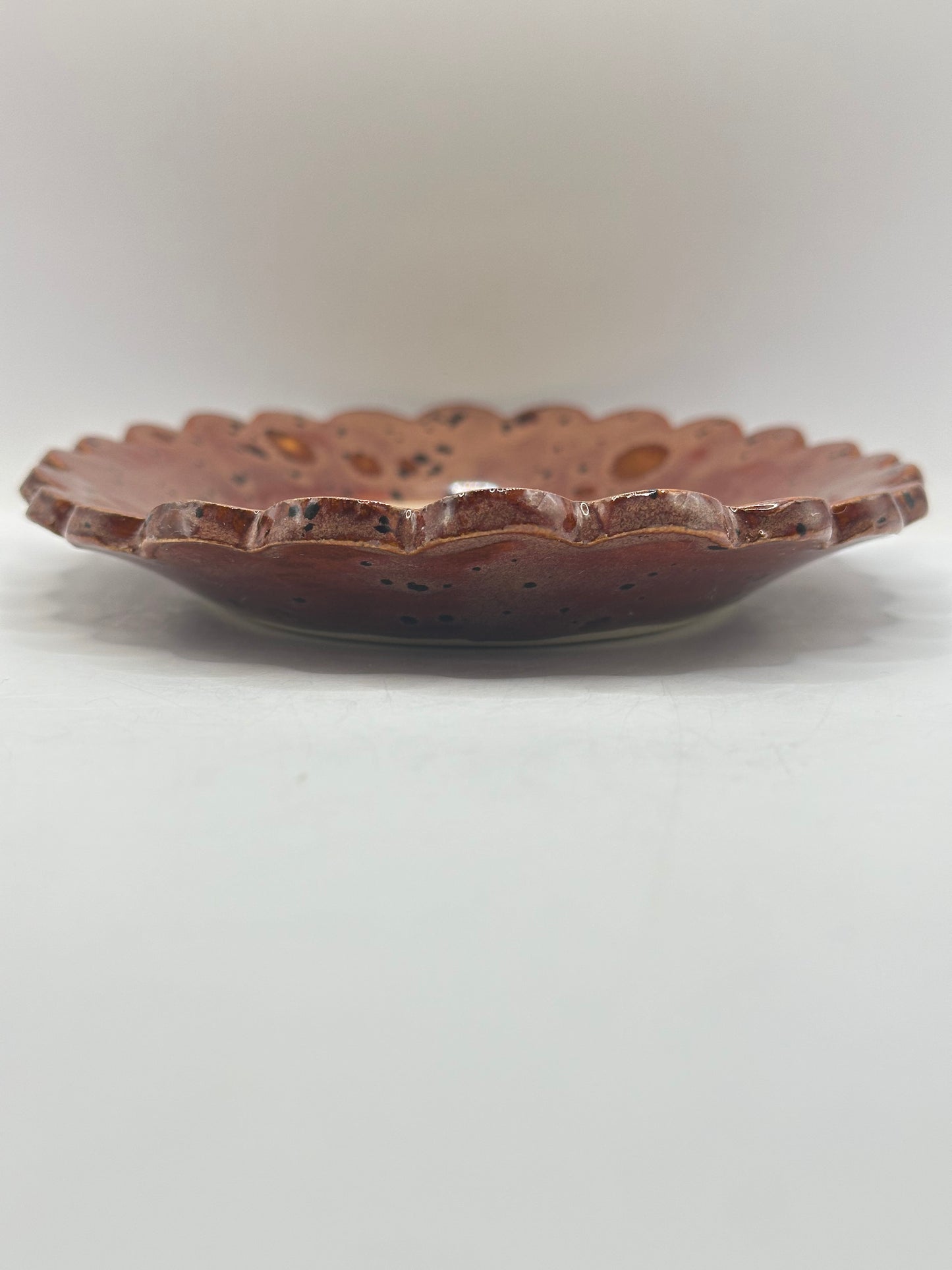 Oval Scalloped Dish - Jersey Devil - Peppered Plum