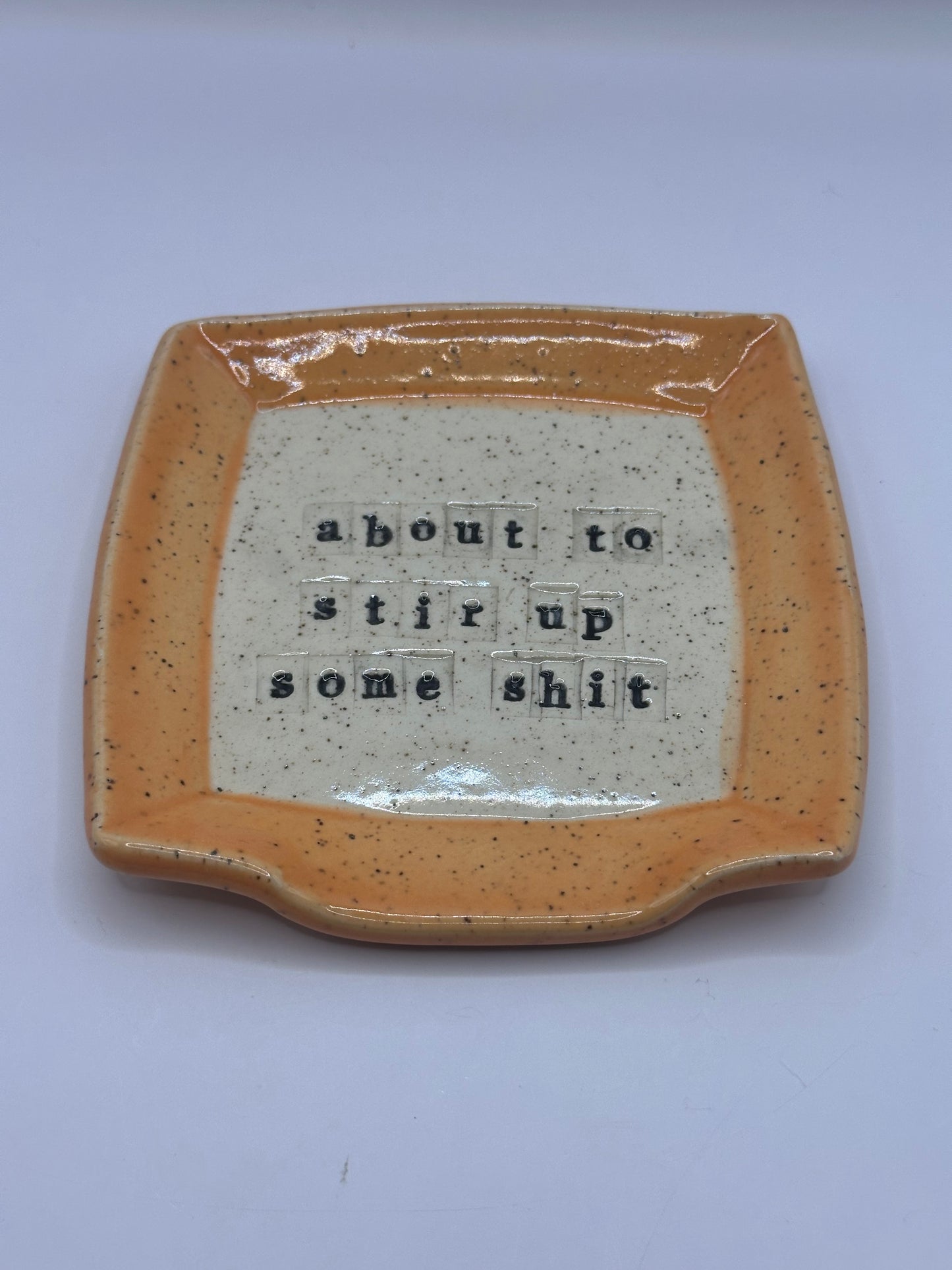 Spoon Rest Square - About to stir up some shit - multiple colors