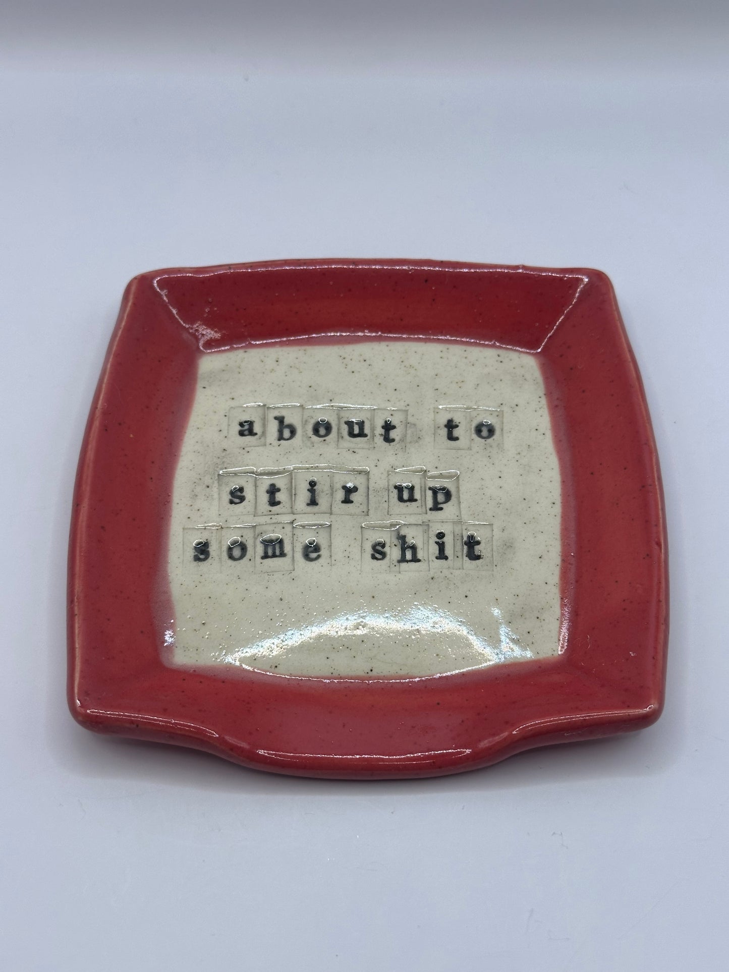 Spoon Rest Square - About to stir up some shit - multiple colors