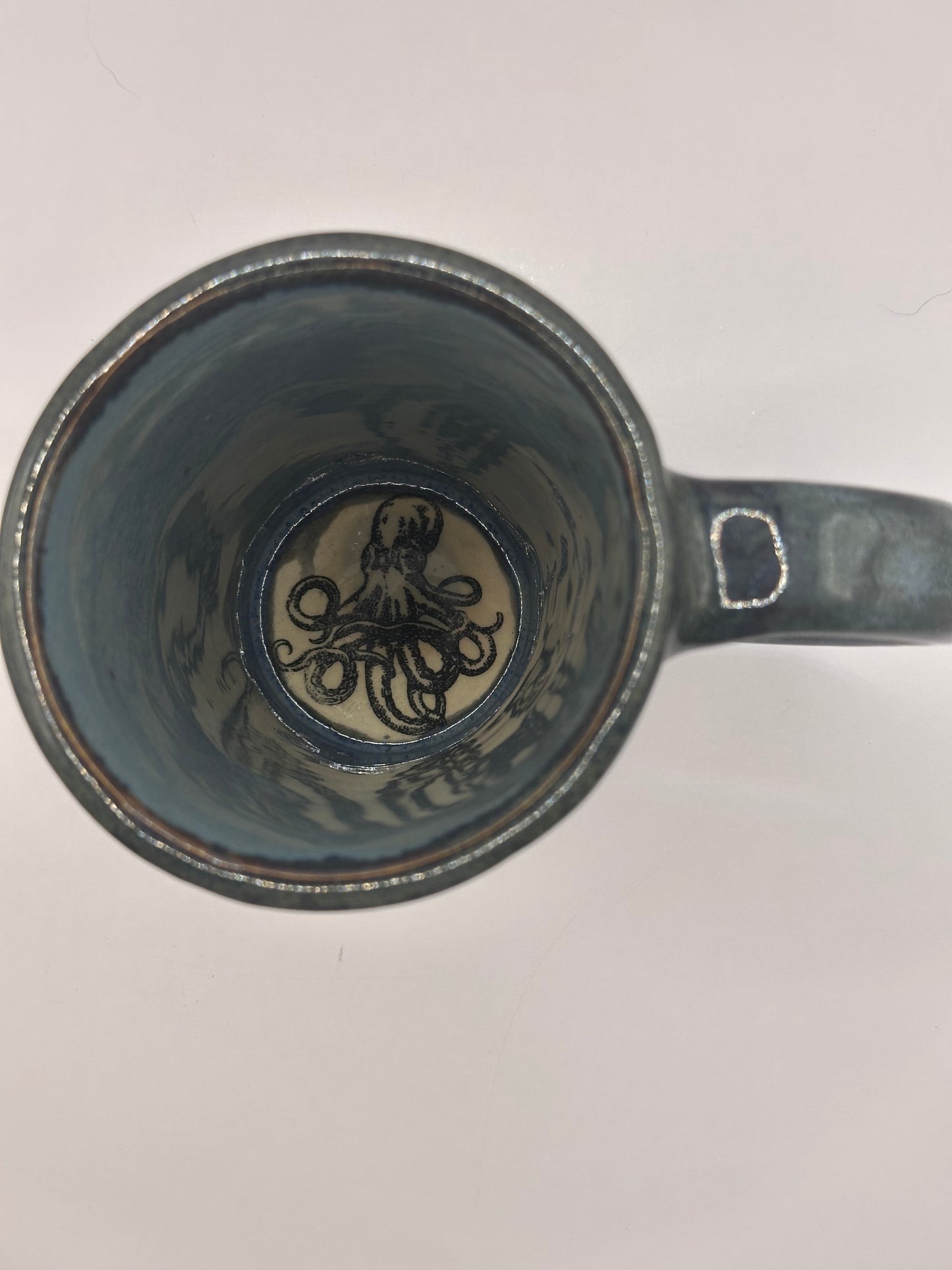 Mug 16 oz - Textured Octopus - Stoned Denim & Black