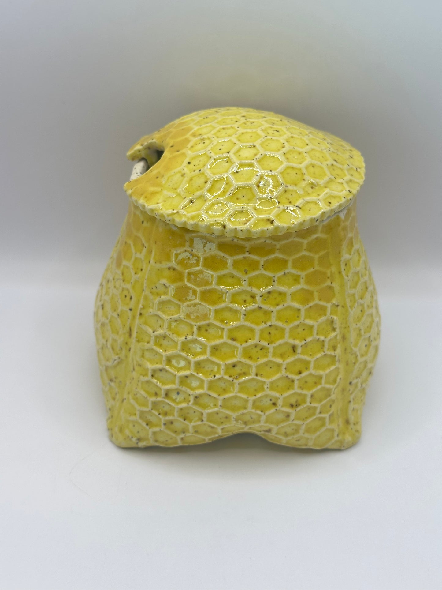 Honey Pot - Textured Honeycomb w/Bee Wand
