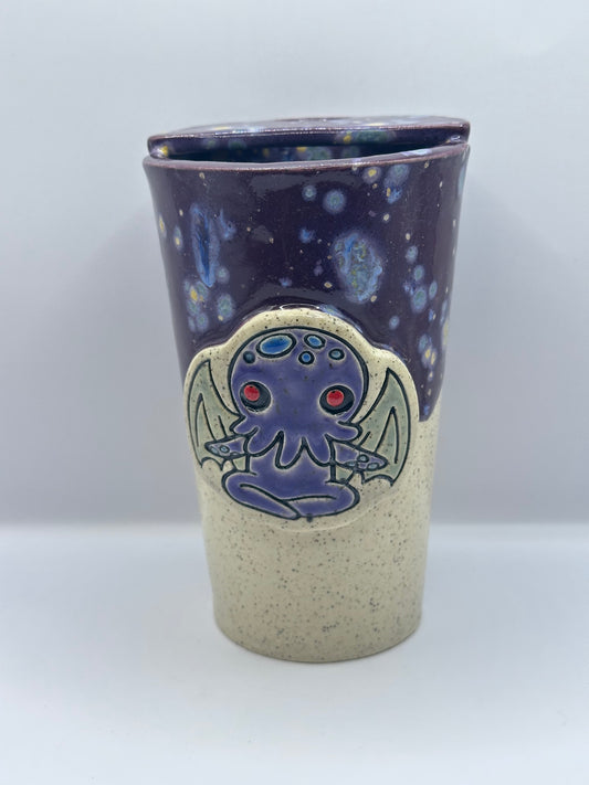 Travel Cup 16 oz - Cryptic-Cthulhu - Passion Flower