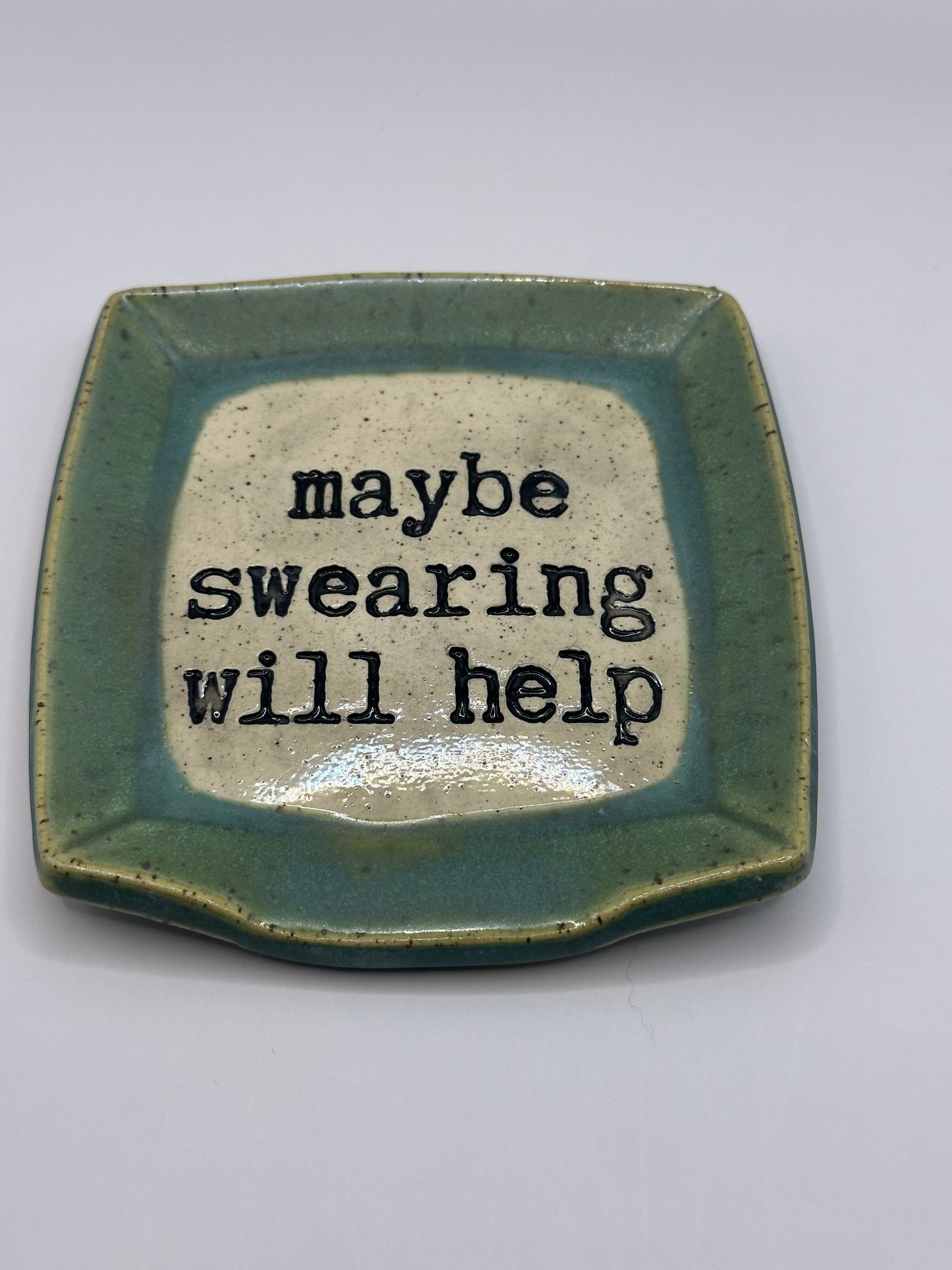 Spoon Rest Square - Maybe swearing will help - multiple colors
