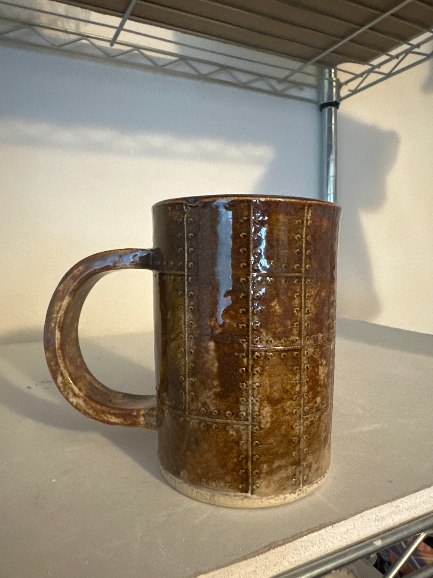 Mug 14 oz - Metal Panels - Gray & Iron Lustre