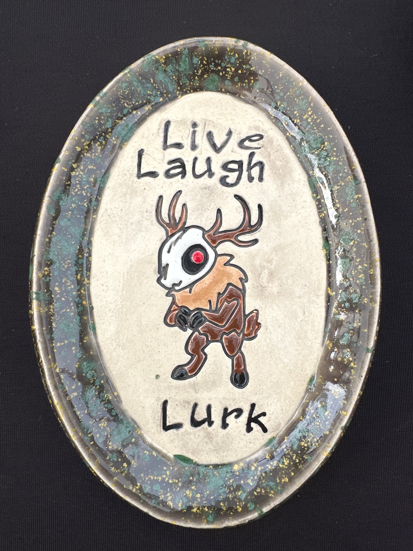 Oval Dish - Live Laugh Lurk Cryptids - multiple designs
