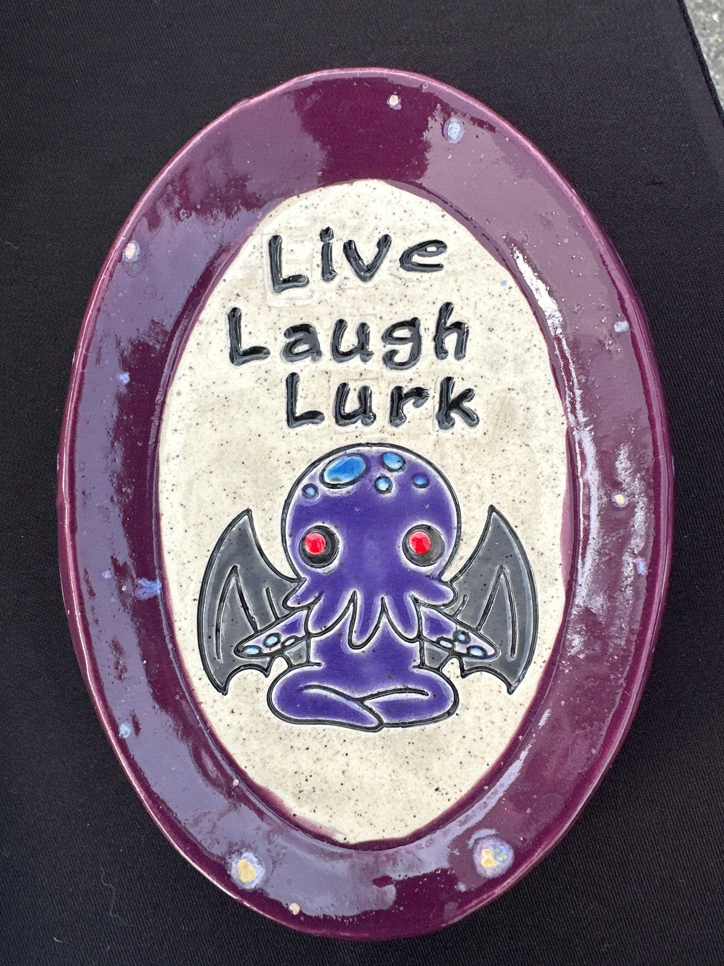 Oval Dish - Live Laugh Lurk Cryptids - multiple designs