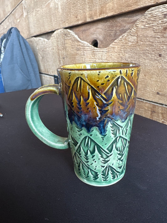 Mug 16 oz - Textured Forest - Multiple colors