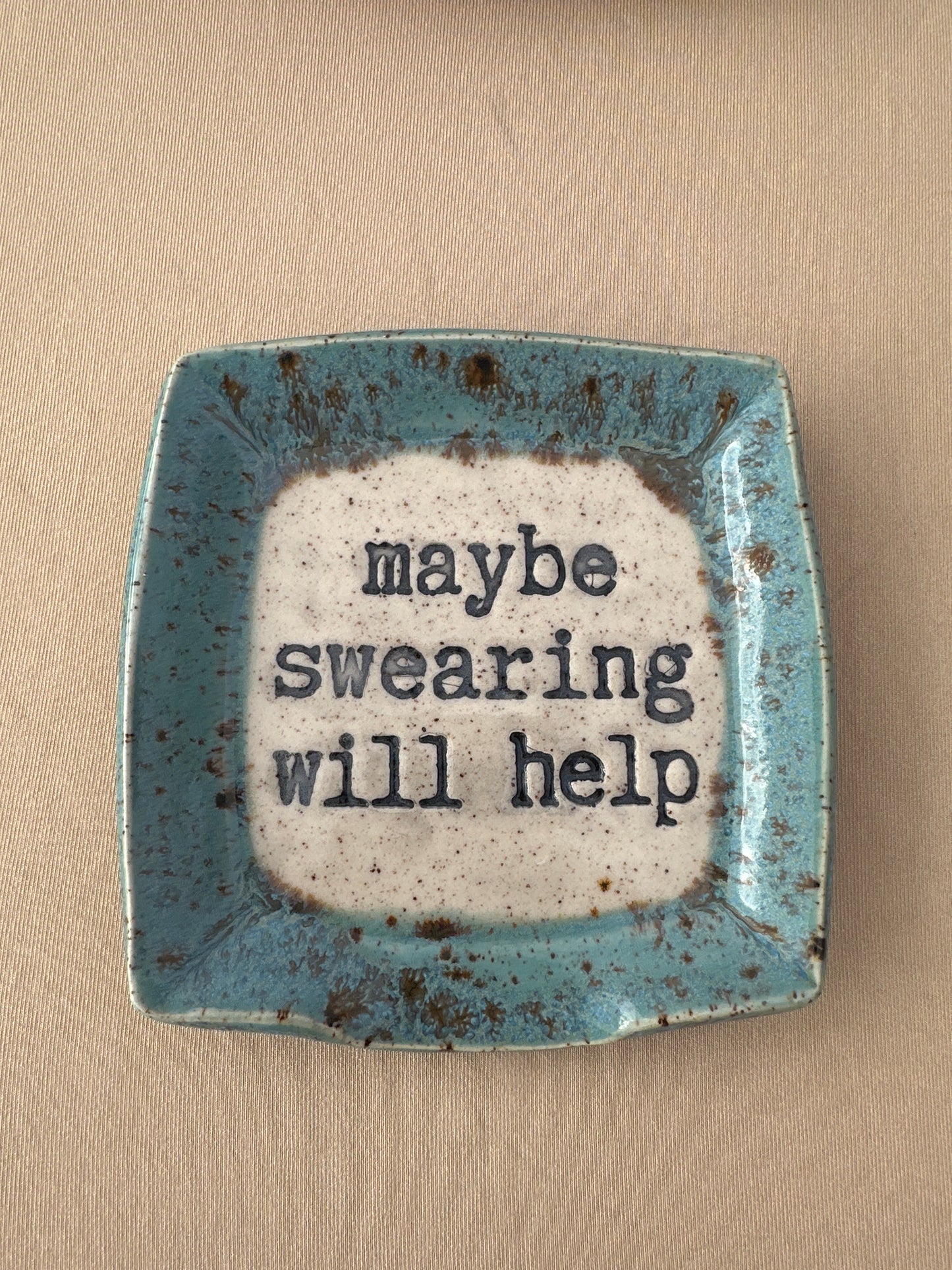 Spoon Rest Square - Maybe swearing will help - multiple colors