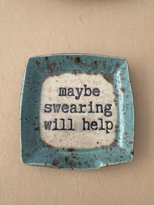 Spoon Rest Square - Maybe swearing will help - multiple colors