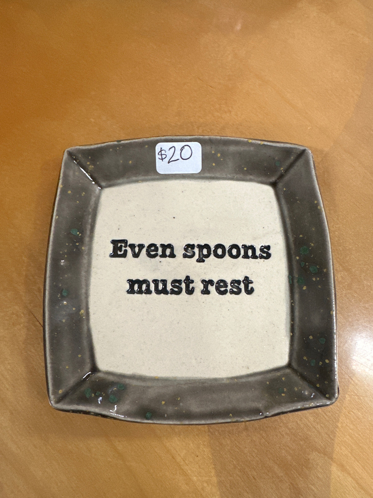 Spoon Rest Square - Even Spoons Must Rest - multiple colors