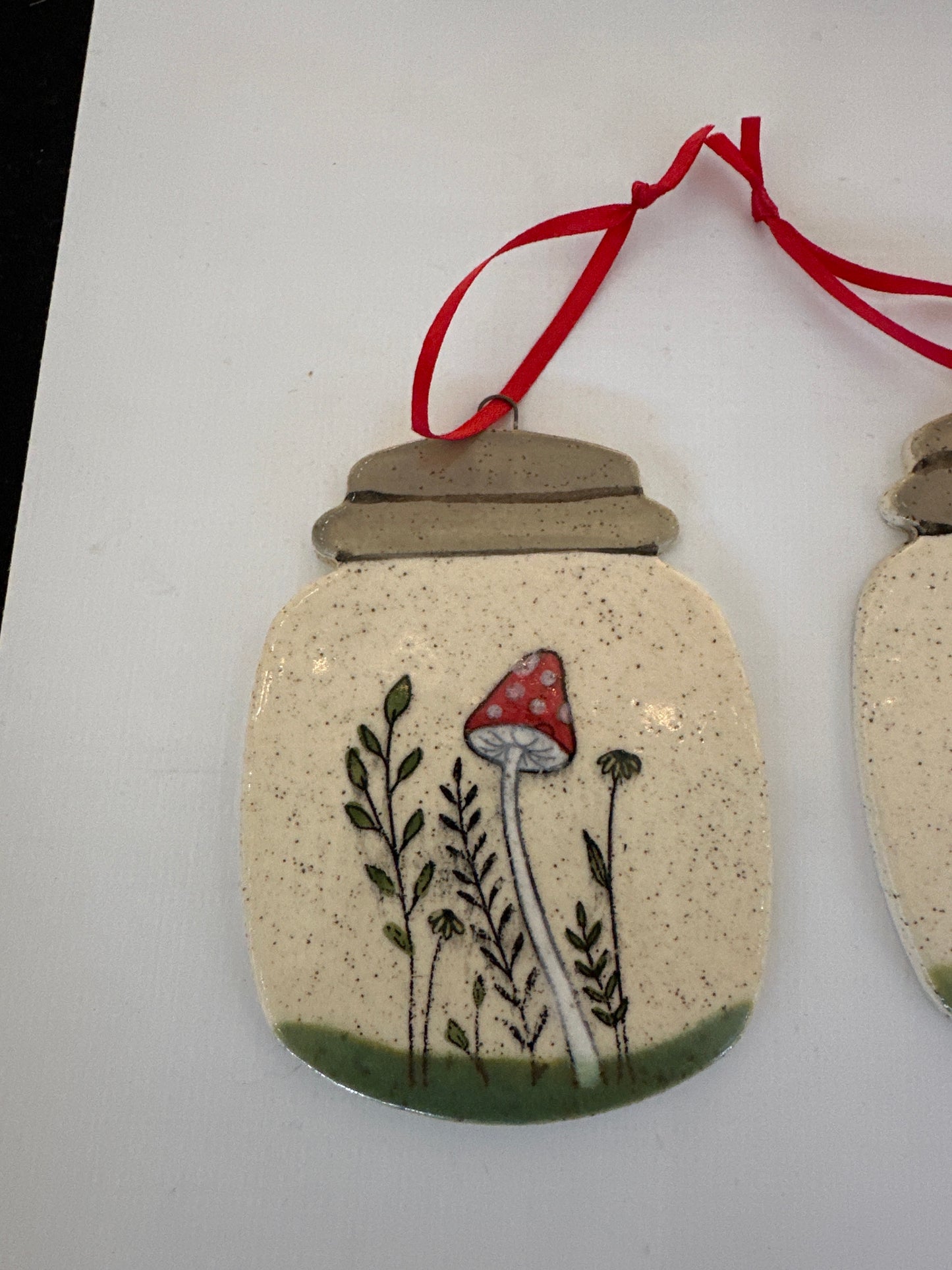 Christmas Ornaments - Mushroom Mason Jar (multiple styles available)