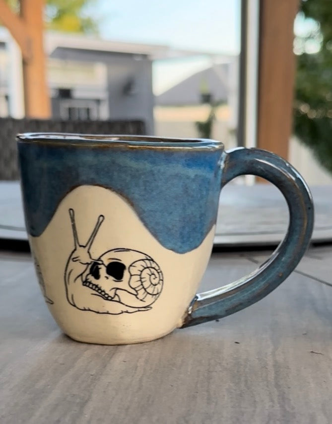 Mug 10 oz - Skull Snails - multiple patterns/colors