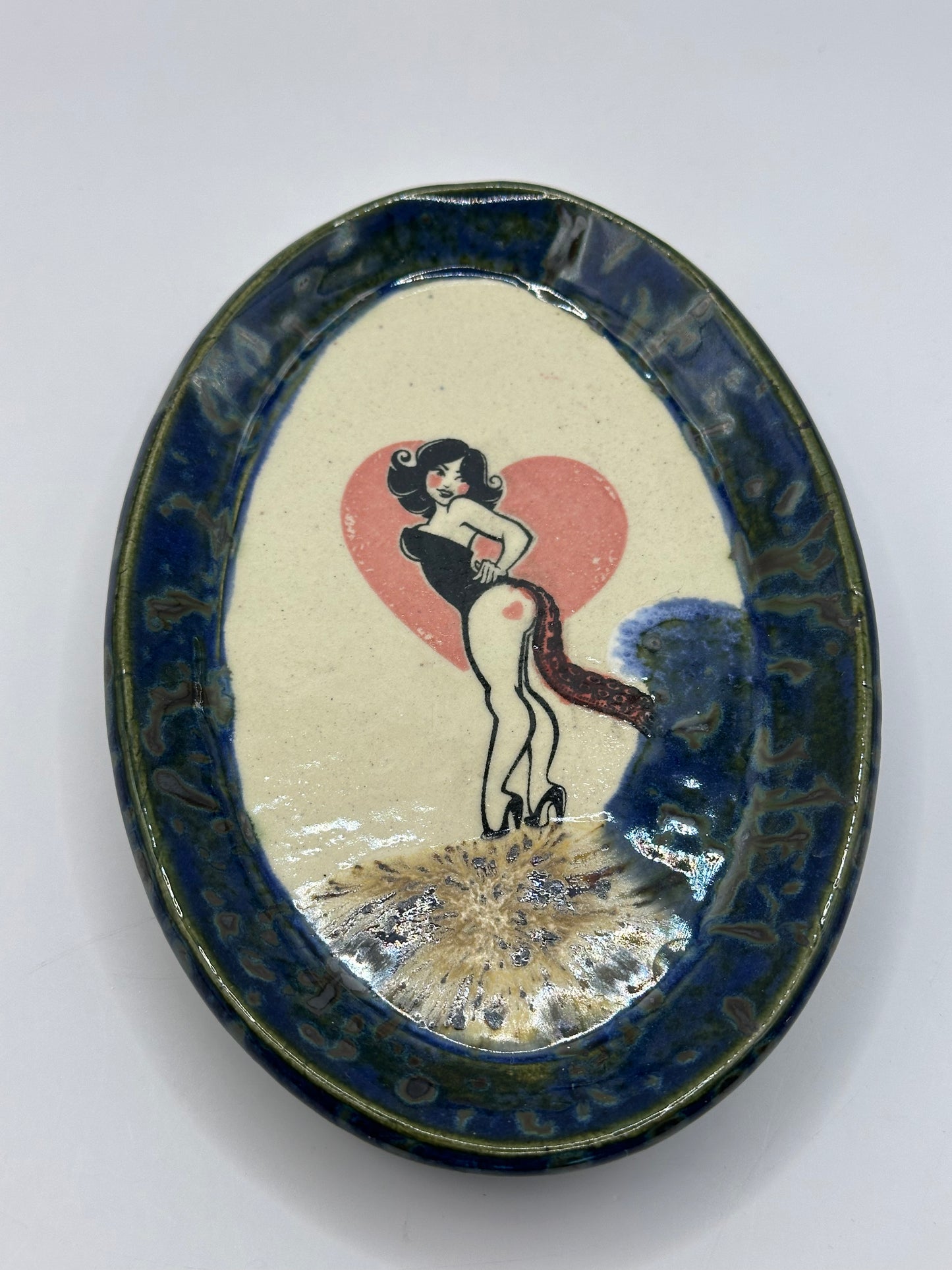 Oval Dish - Pinup & Octopus - multiple designs