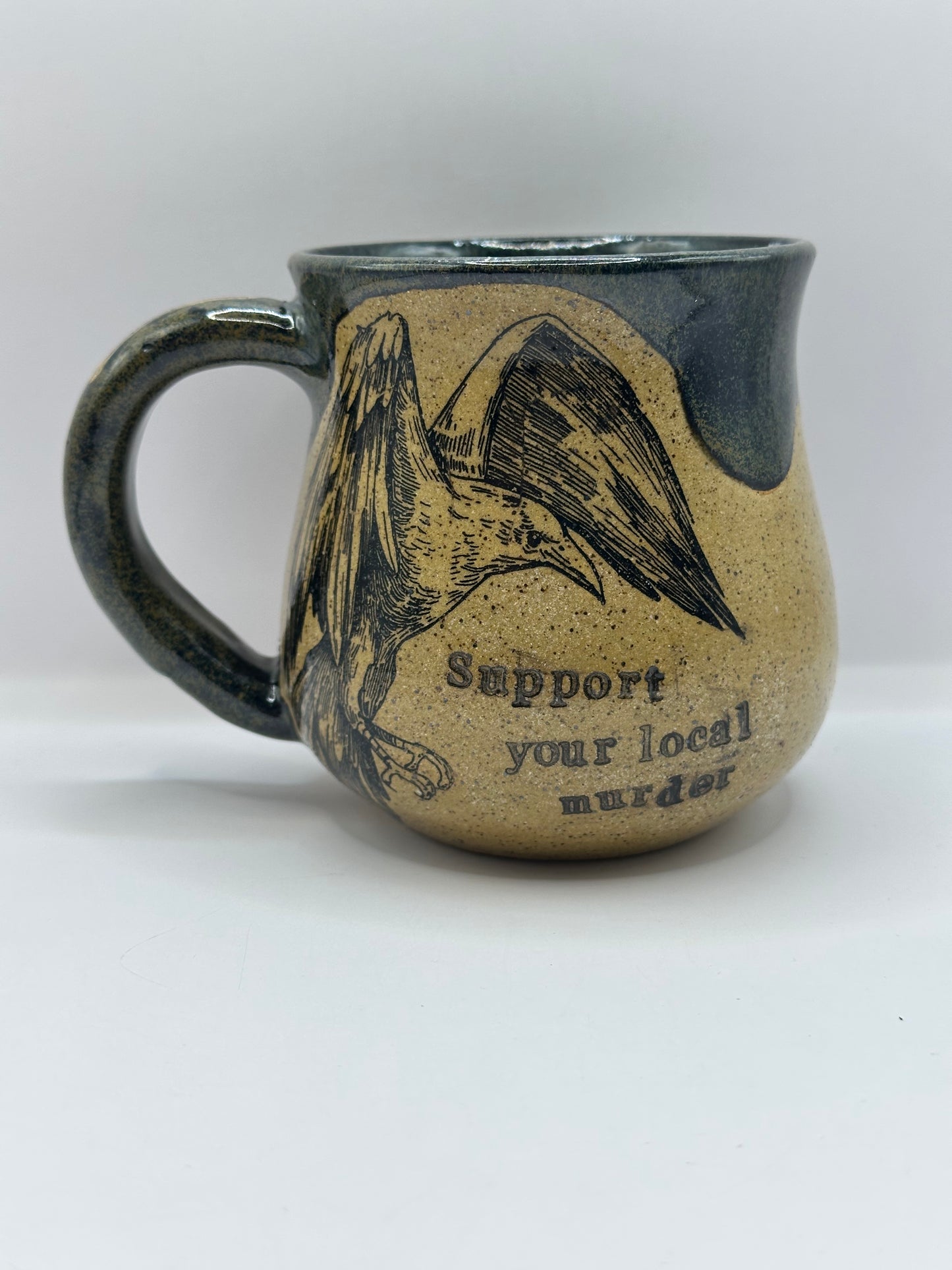 Mug 14 oz - Crows Black -Support Your Local Murder -various designs