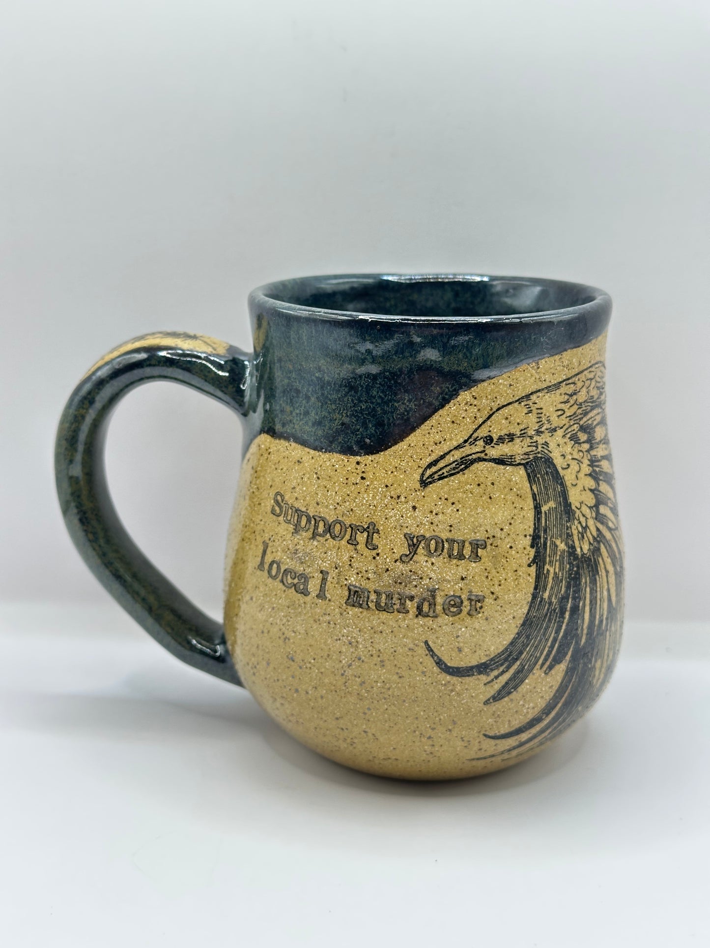 Mug 14 oz - Crows Black -Support Your Local Murder -various designs