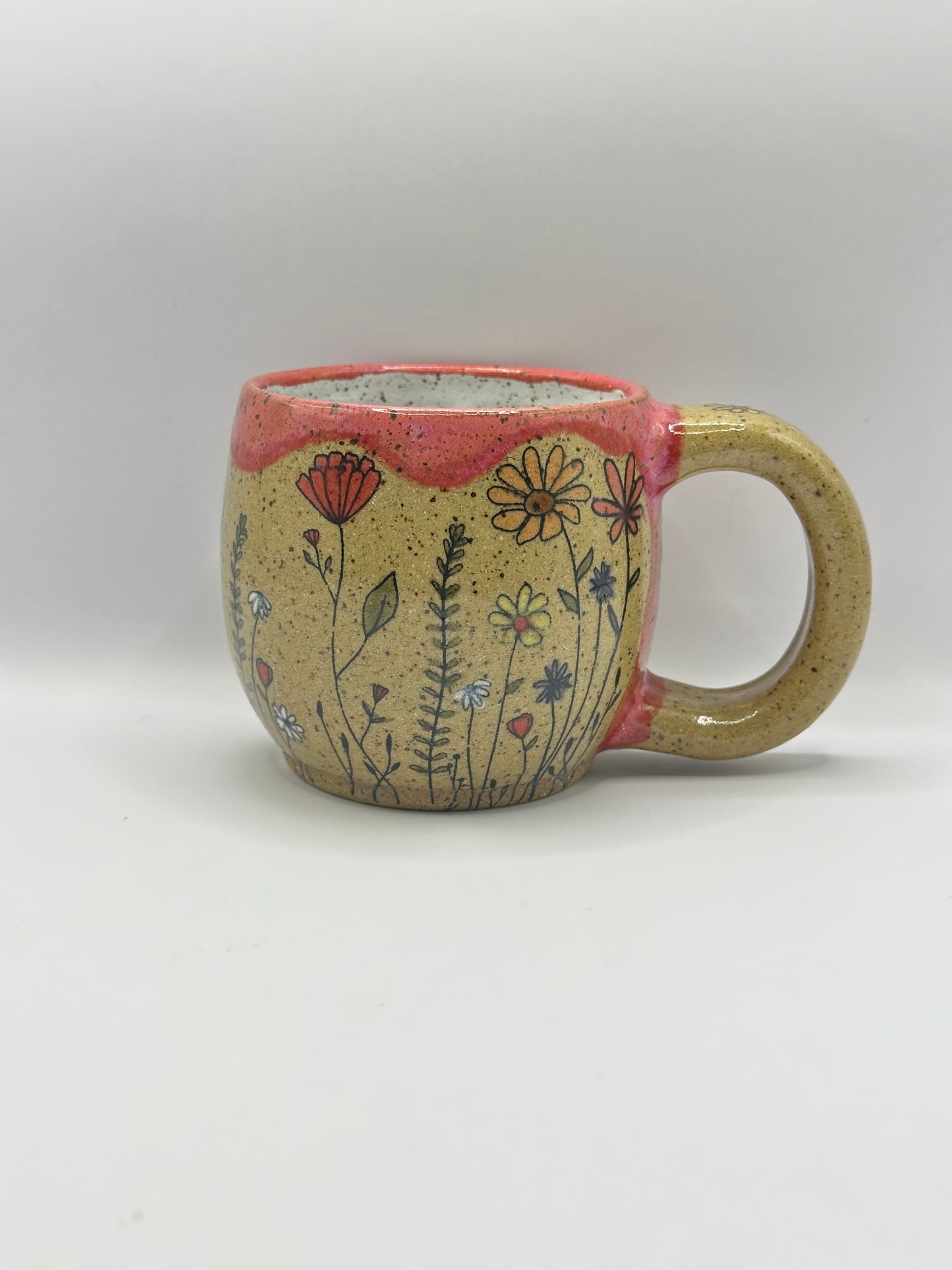 Mug 8 oz - Delicate Flower Raspberry Mist