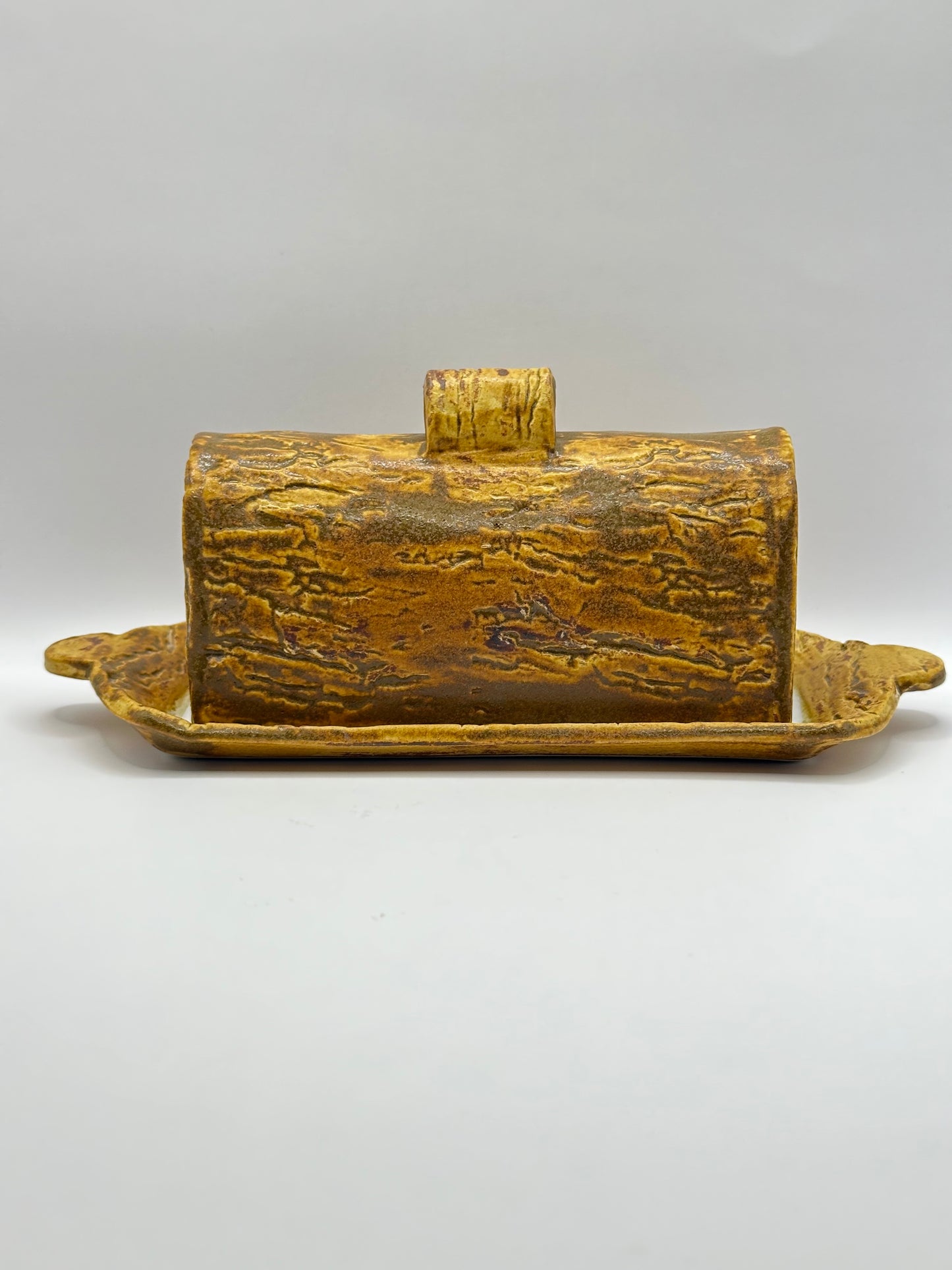 Butter Dish - Textured Wood Grain