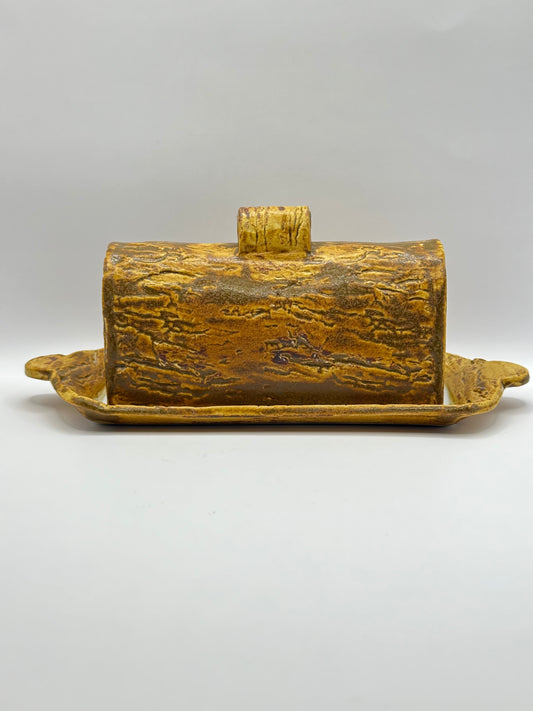 Butter Dish - Textured Wood Grain