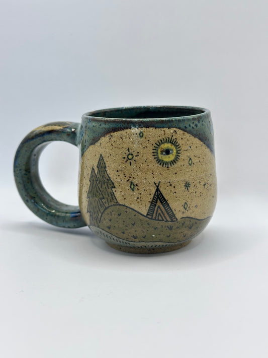 Mug 8 oz - Outdoorsy Love Stoned Denim