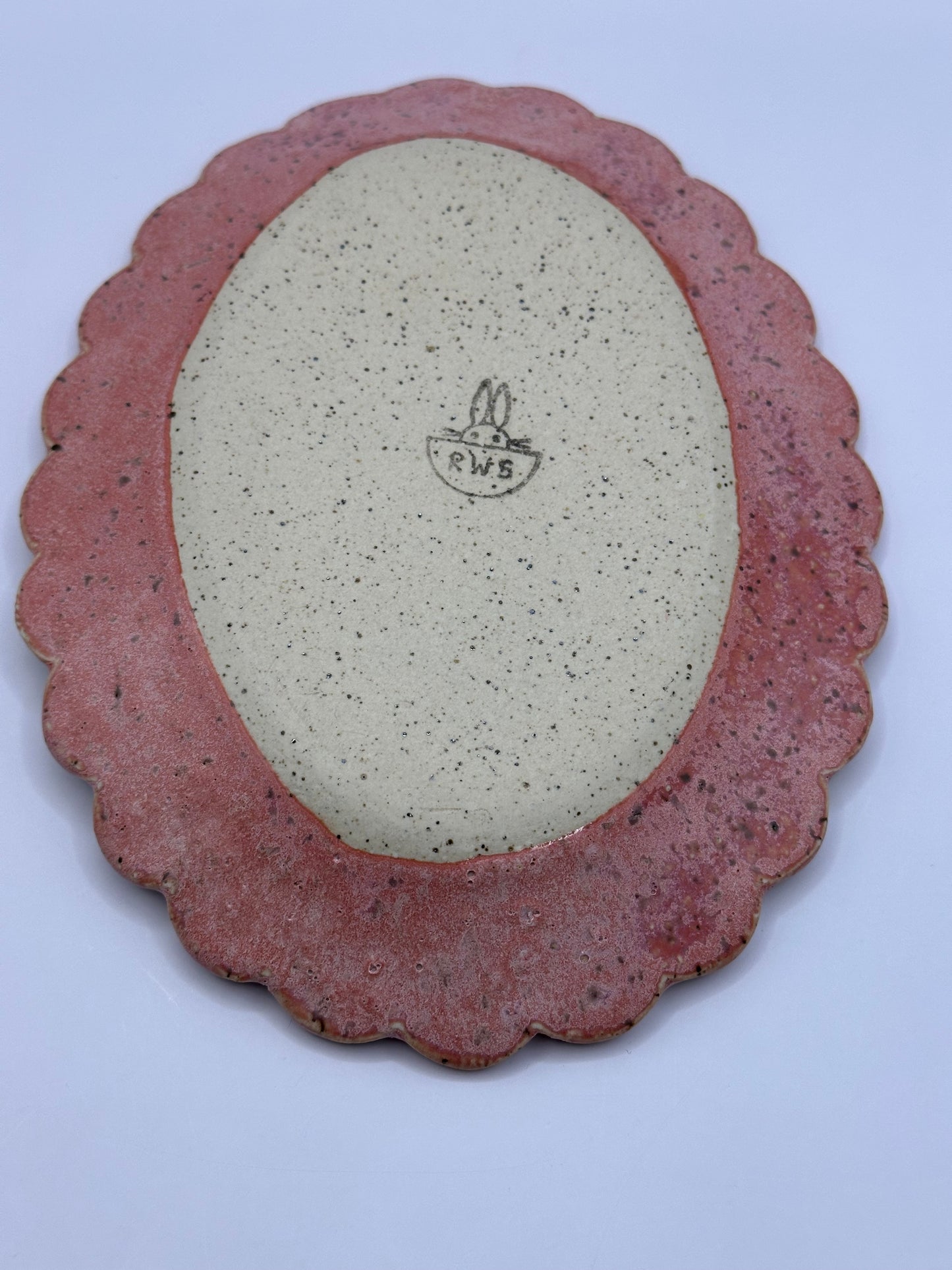 Oval Dish - Mushroom & Crystals Pink Rosas