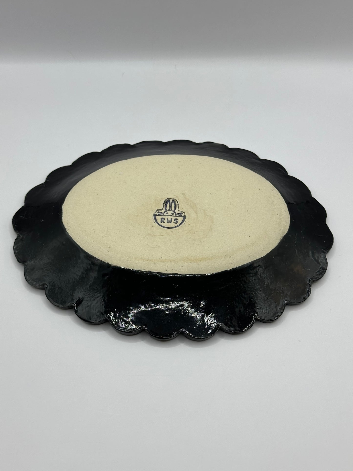 Oval Scalloped Dish - Cthulhu - Black Tentacles