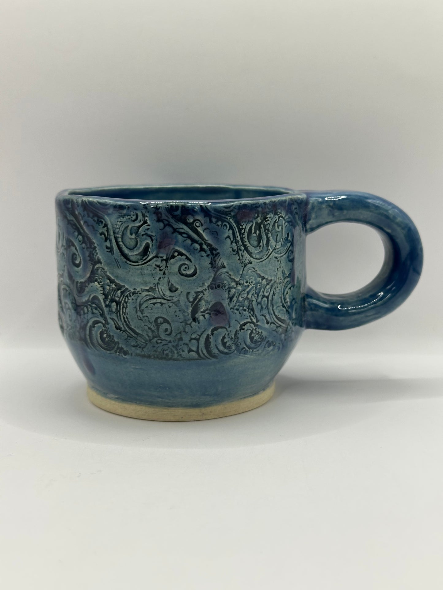 Mug 8 oz - Textured Octotangle Blue