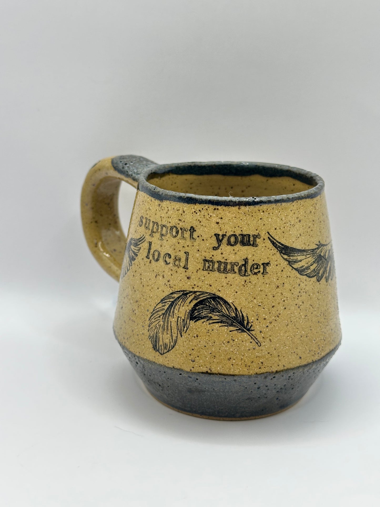 Mug 14 oz - Crows Black -Support Your Local Murder -various designs