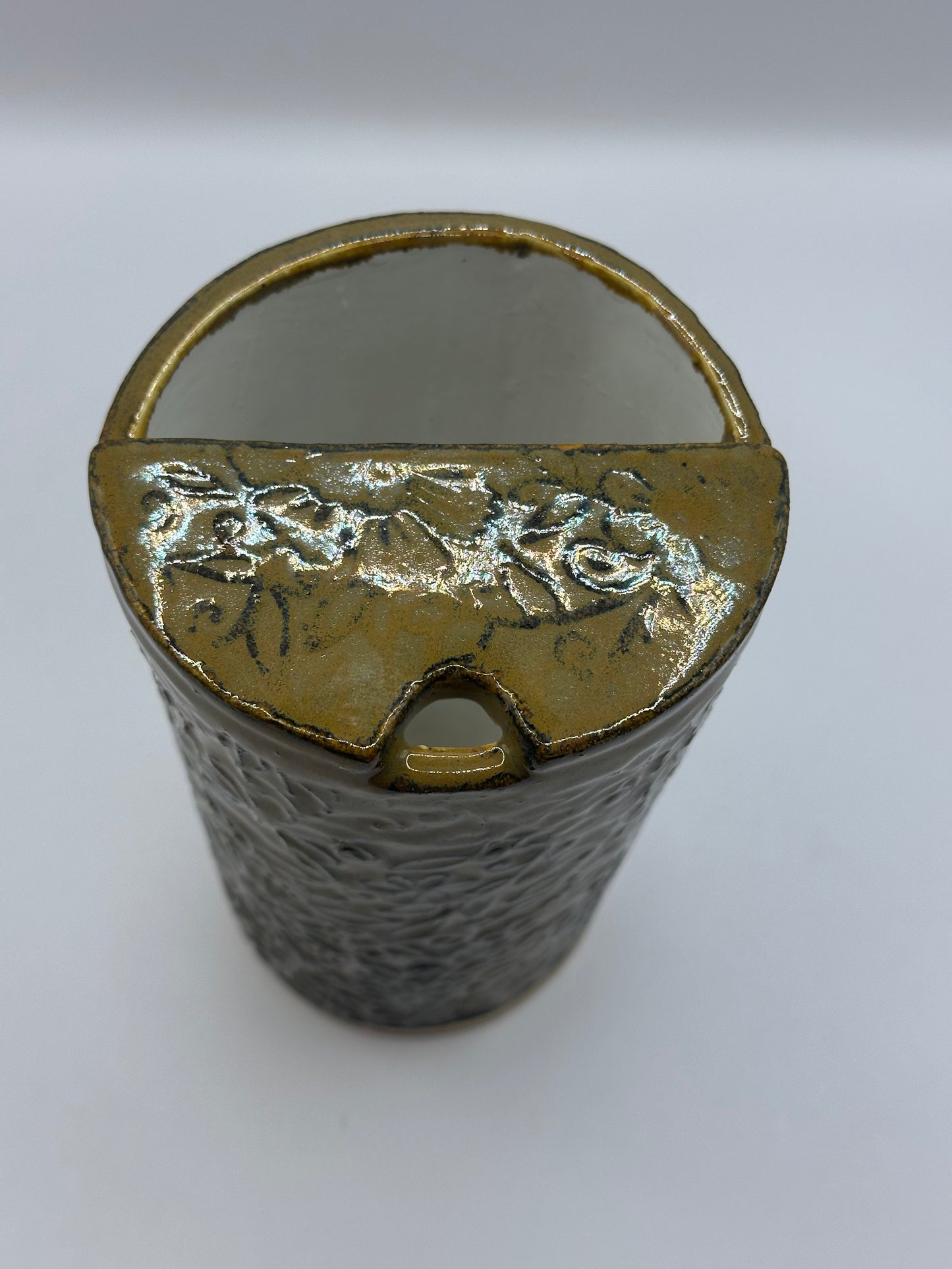Travel Cup 16 oz - Textured Flowers - Tiger Eye