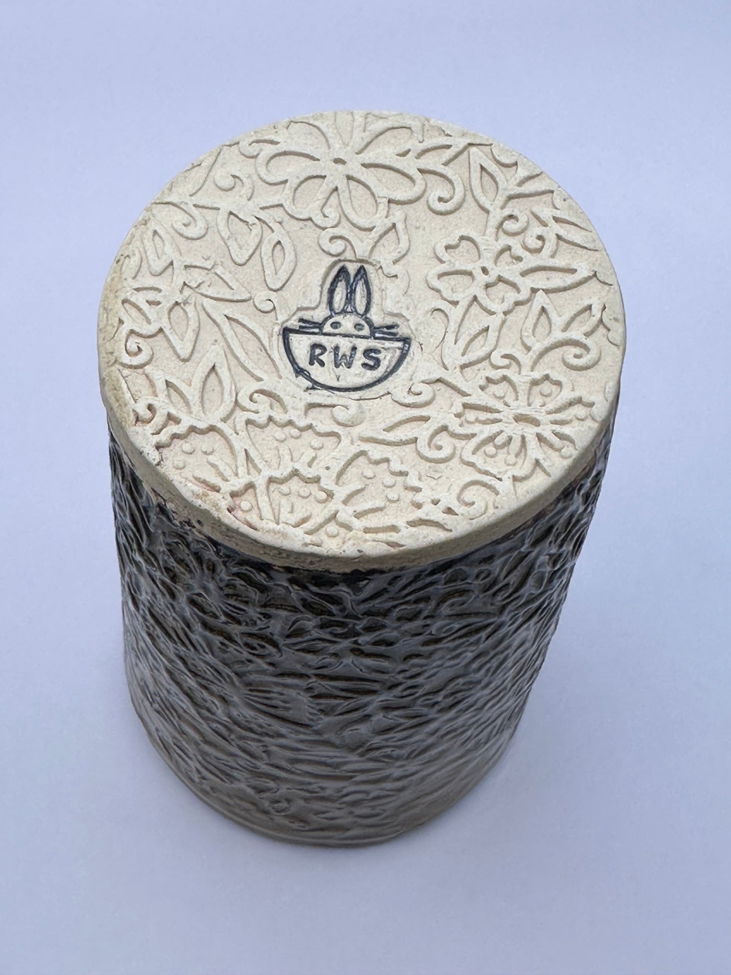 Travel Cup 16 oz - Textured Flowers - Tiger Eye