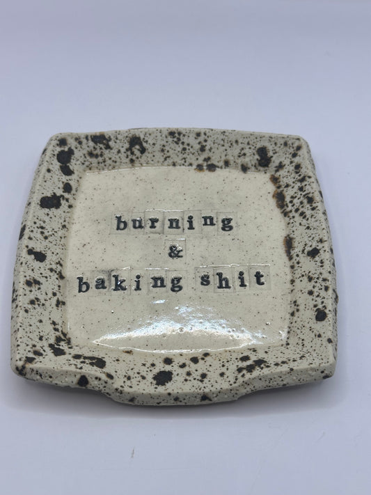 Spoon Rest Square - Burning & baking shit - multiple colors