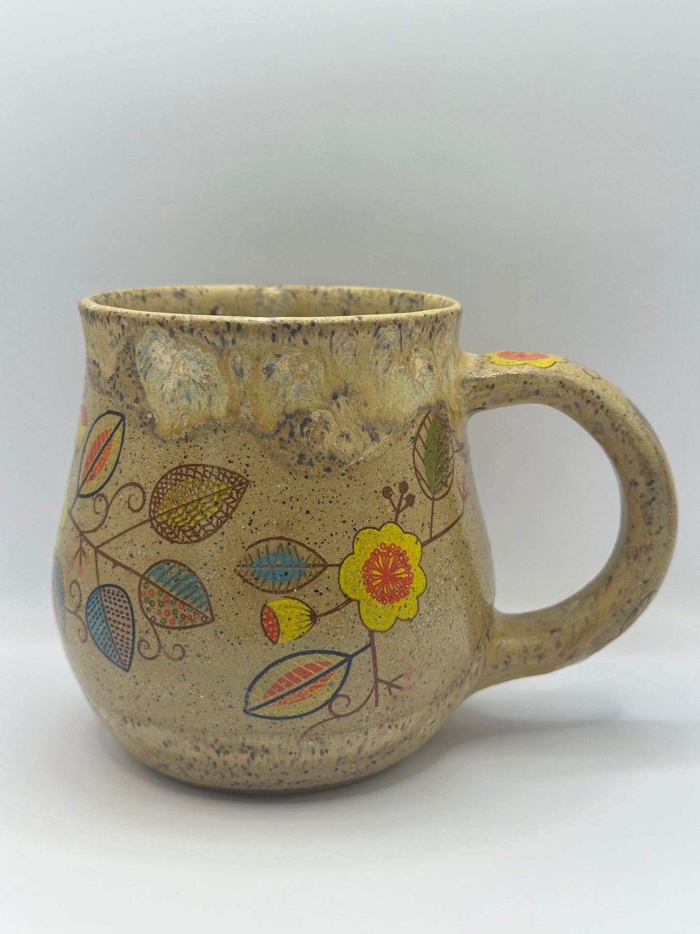 Mug 17 oz - Kindly Fuck Off - Lush Leafs Sandstone