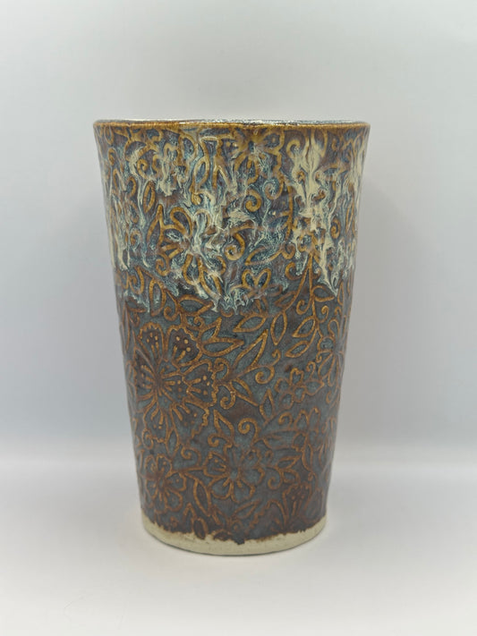 Cup 16 oz - Wildflower Texture - Iron Lustre & Flux
