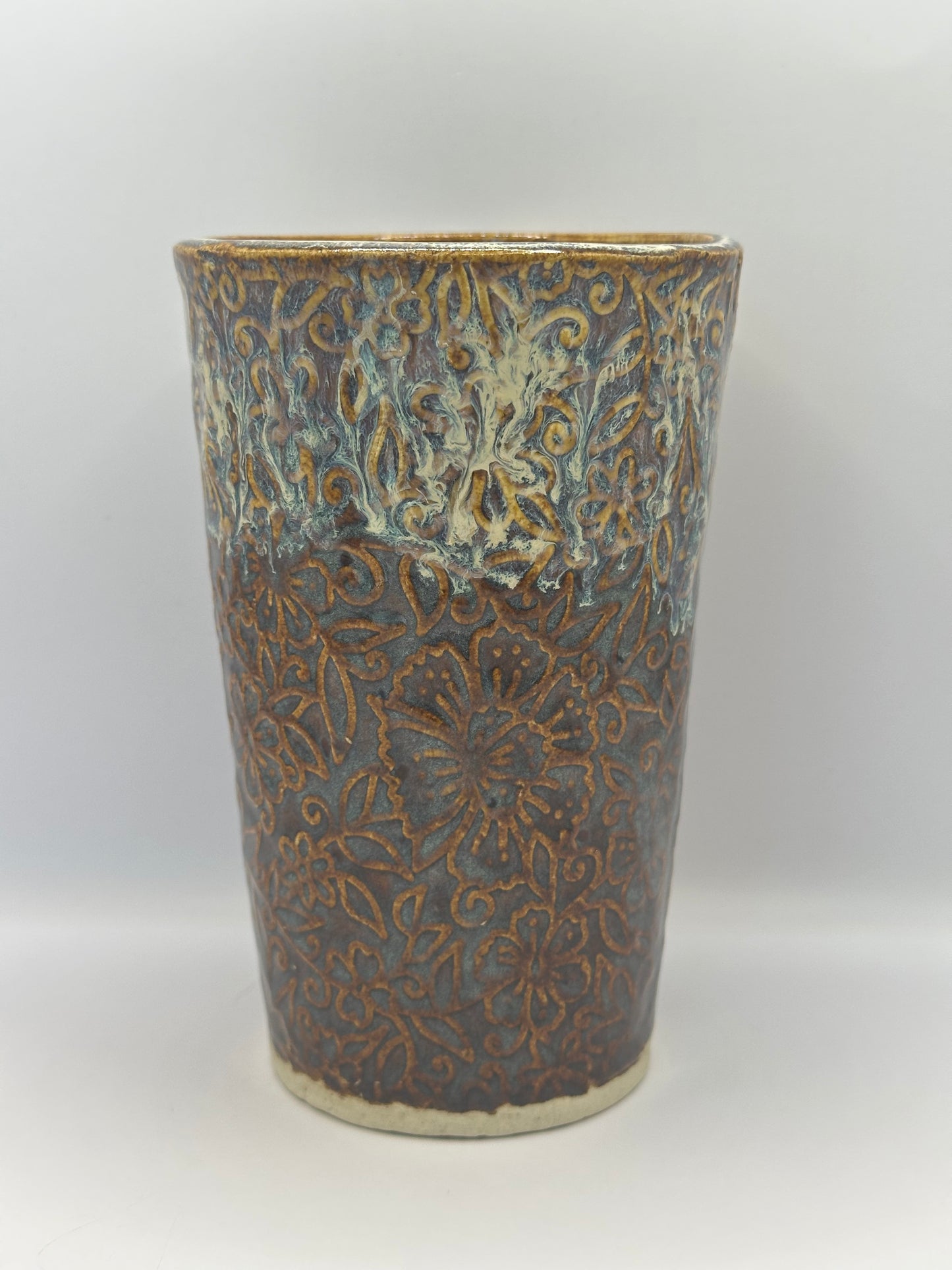 Cup 16 oz - Wildflower Texture - Iron Lustre & Flux