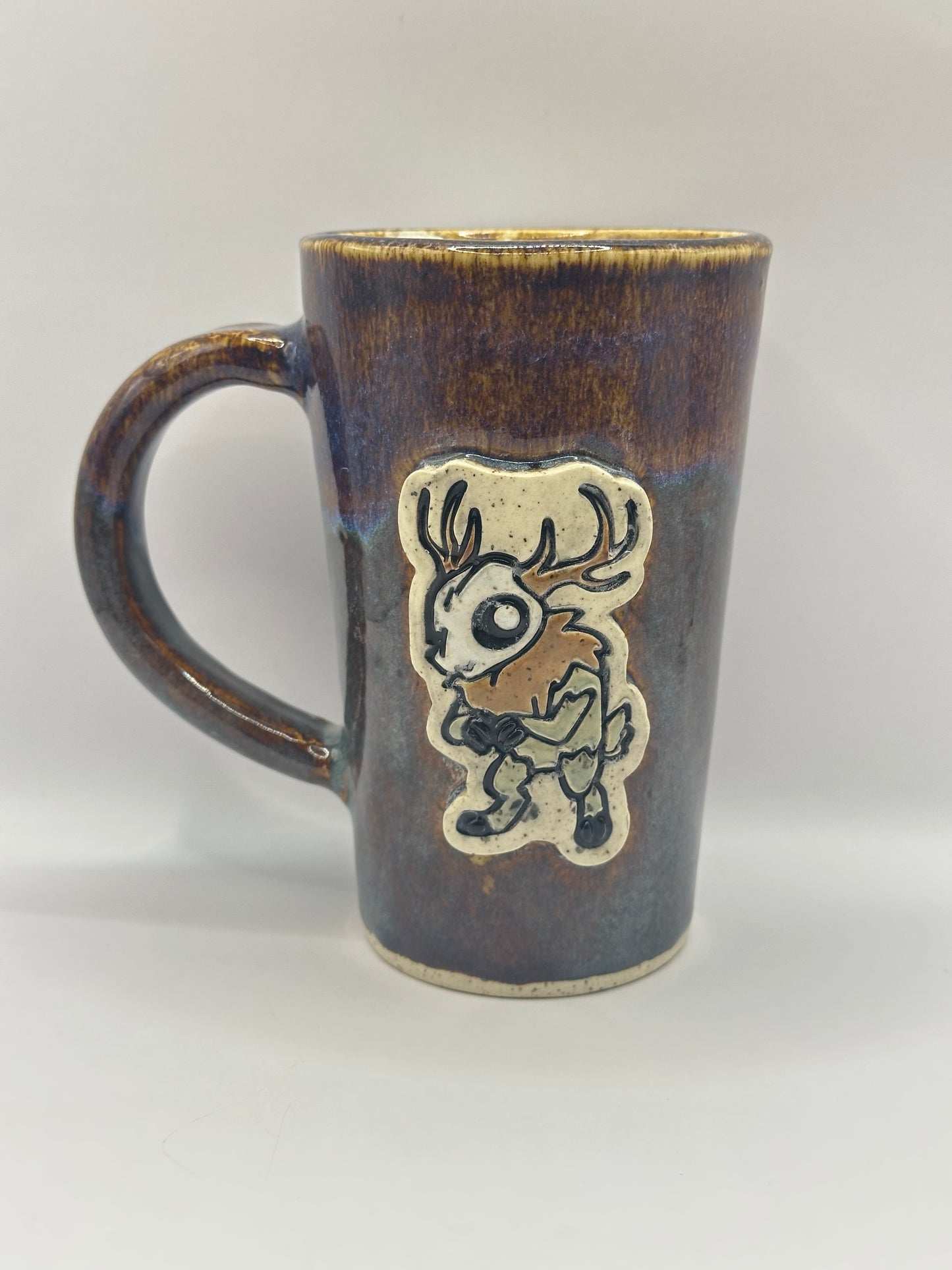 Mug 16 oz - Wendigo  - Iron Lustre & Oatmeal