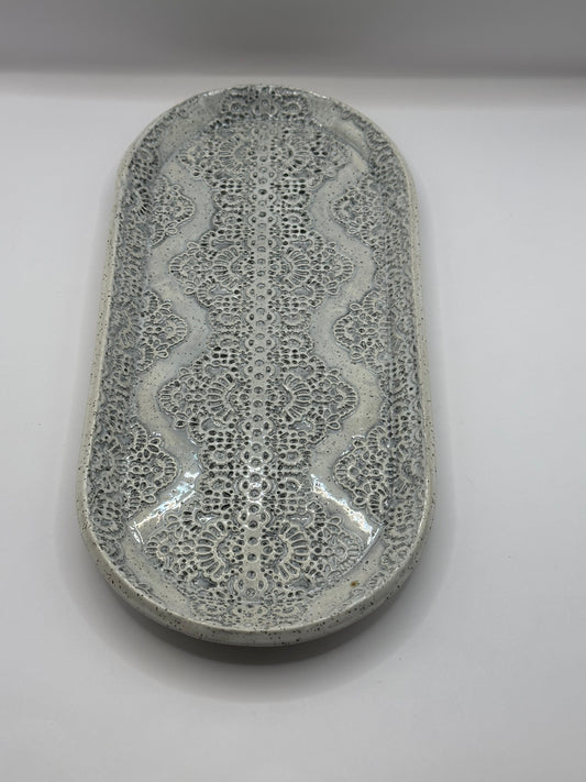 Oblong Dish - Textured Lace - Multiple Colors