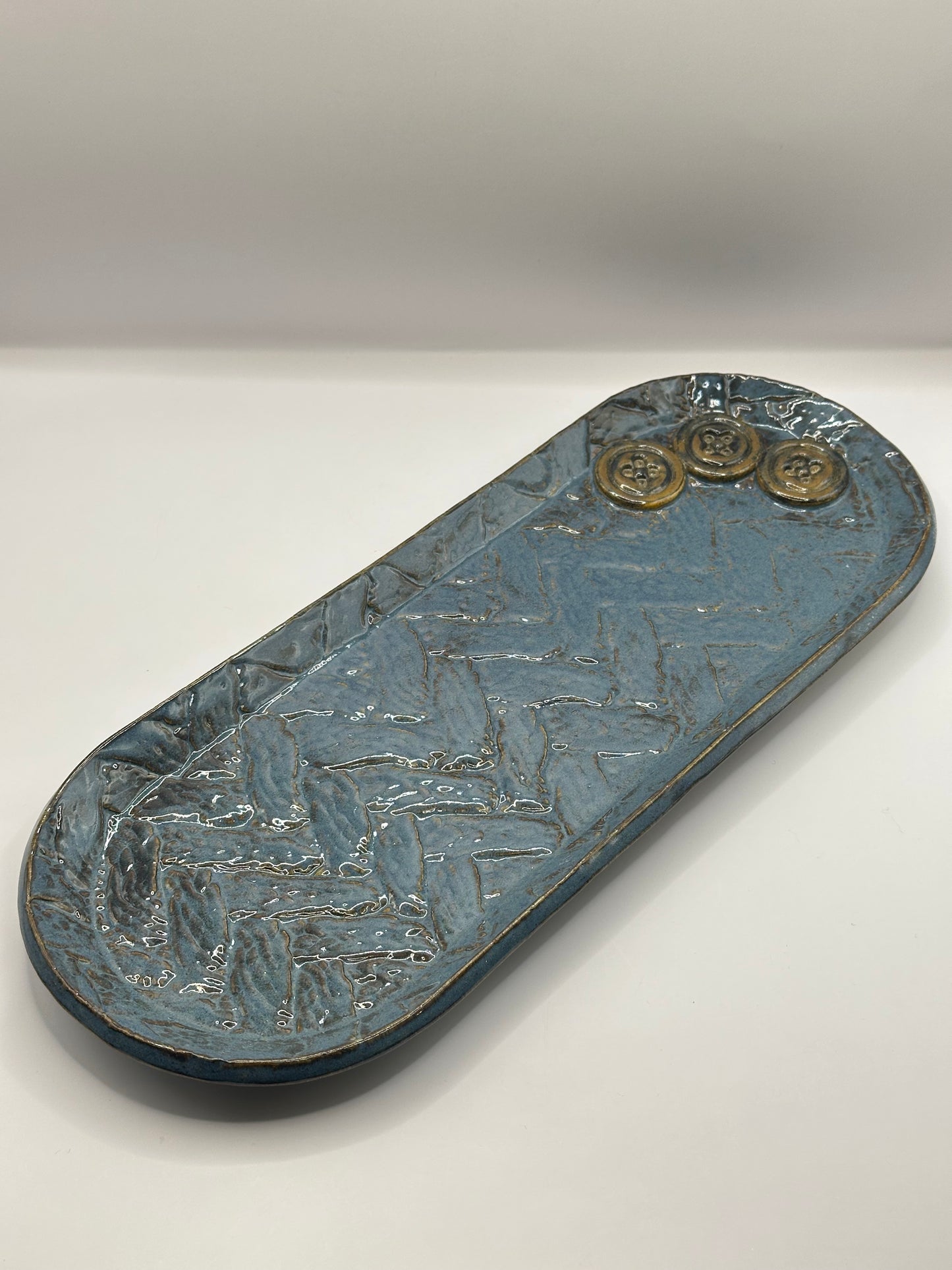 Oblong Dish Large - Textured Sweater - Multiple Colors